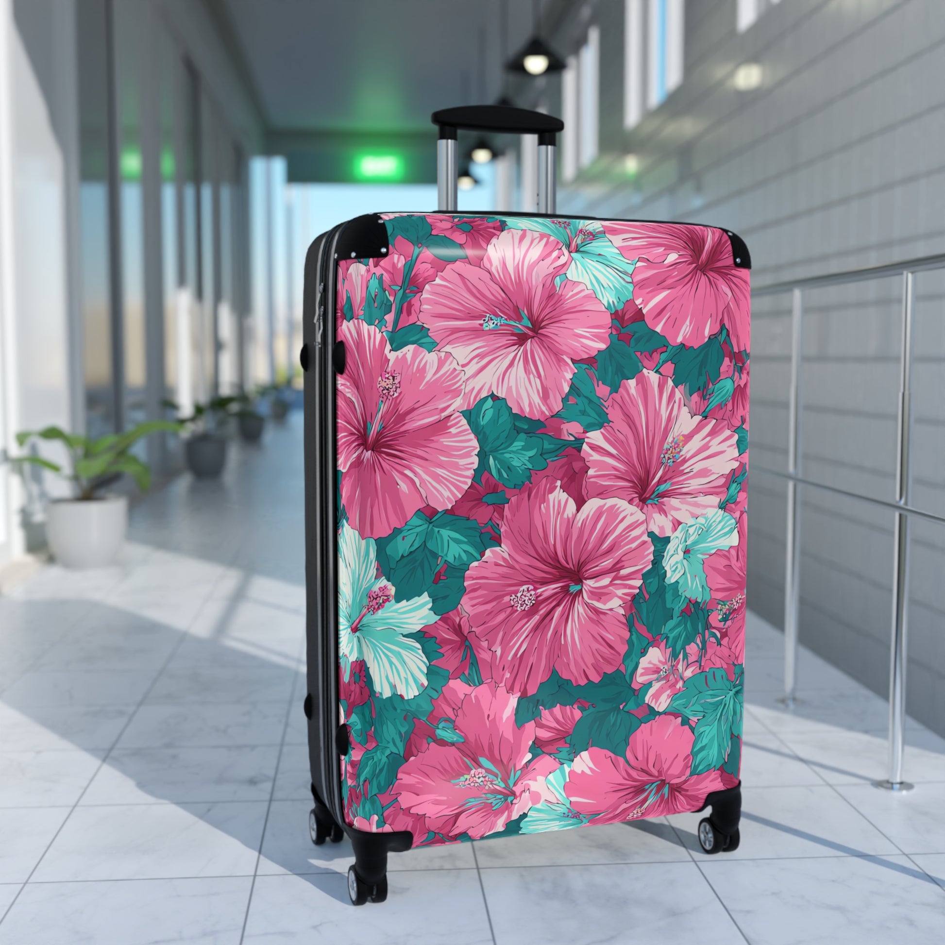 Flowerpunk Aloha Suitcase, Artsulli - Art is Long, Life is Short, Bags, , , , , , , 