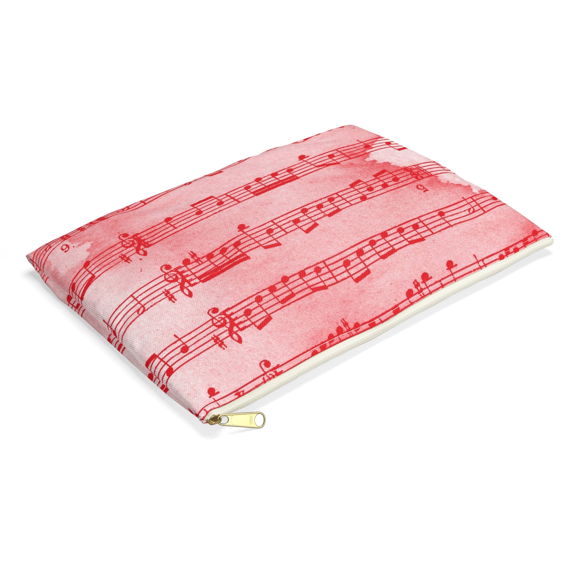 Drip Spill Type Beat Sheet Music Red Accessory Pouch, Artsulli - Art is Long, Life is Short, Bags, , , , , , , 