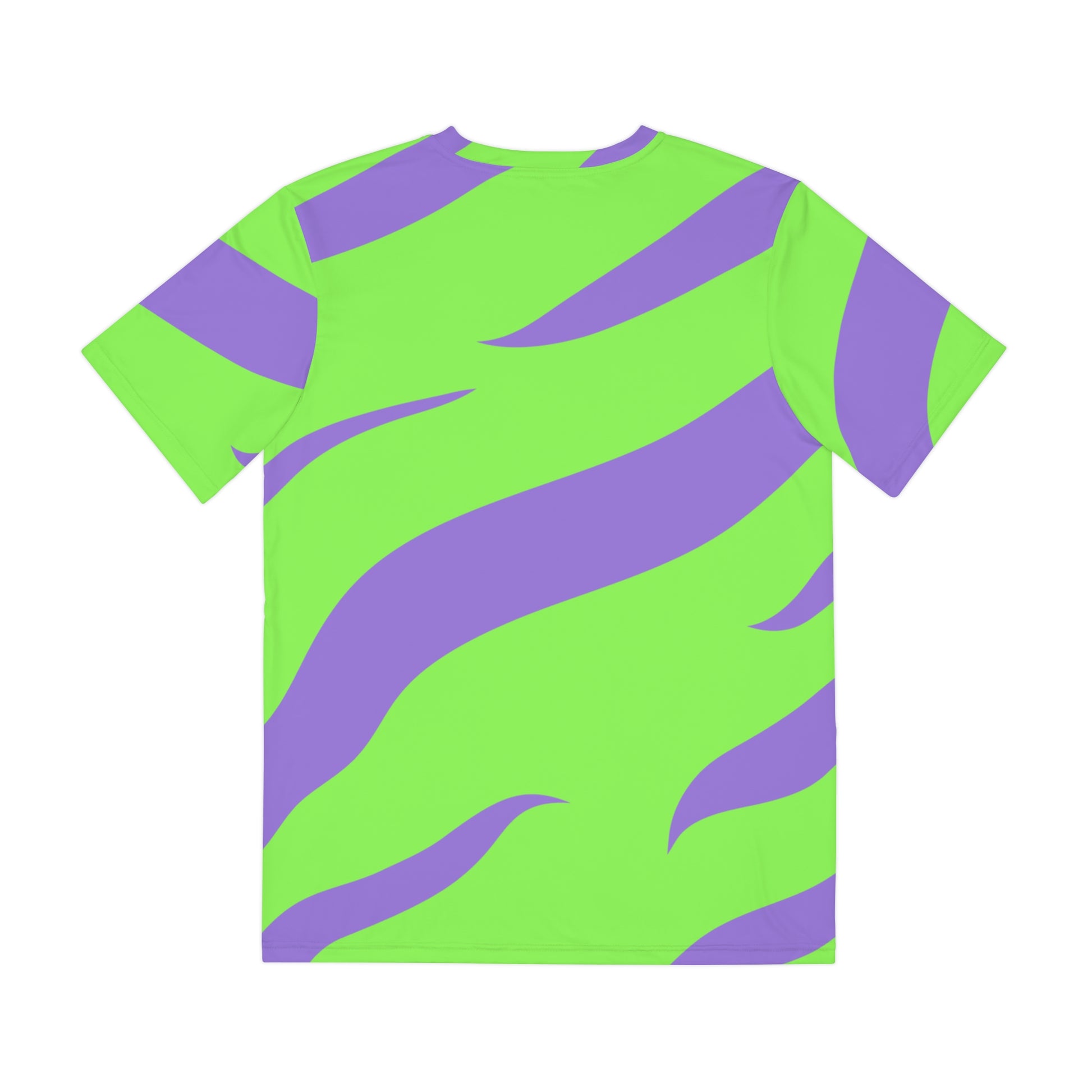 Tyrannosaurus Print Green and Purple Men's Polyester Tee (AOP), Artsulli - Art is Long, Life is Short, All Over Prints, , , , , , , 