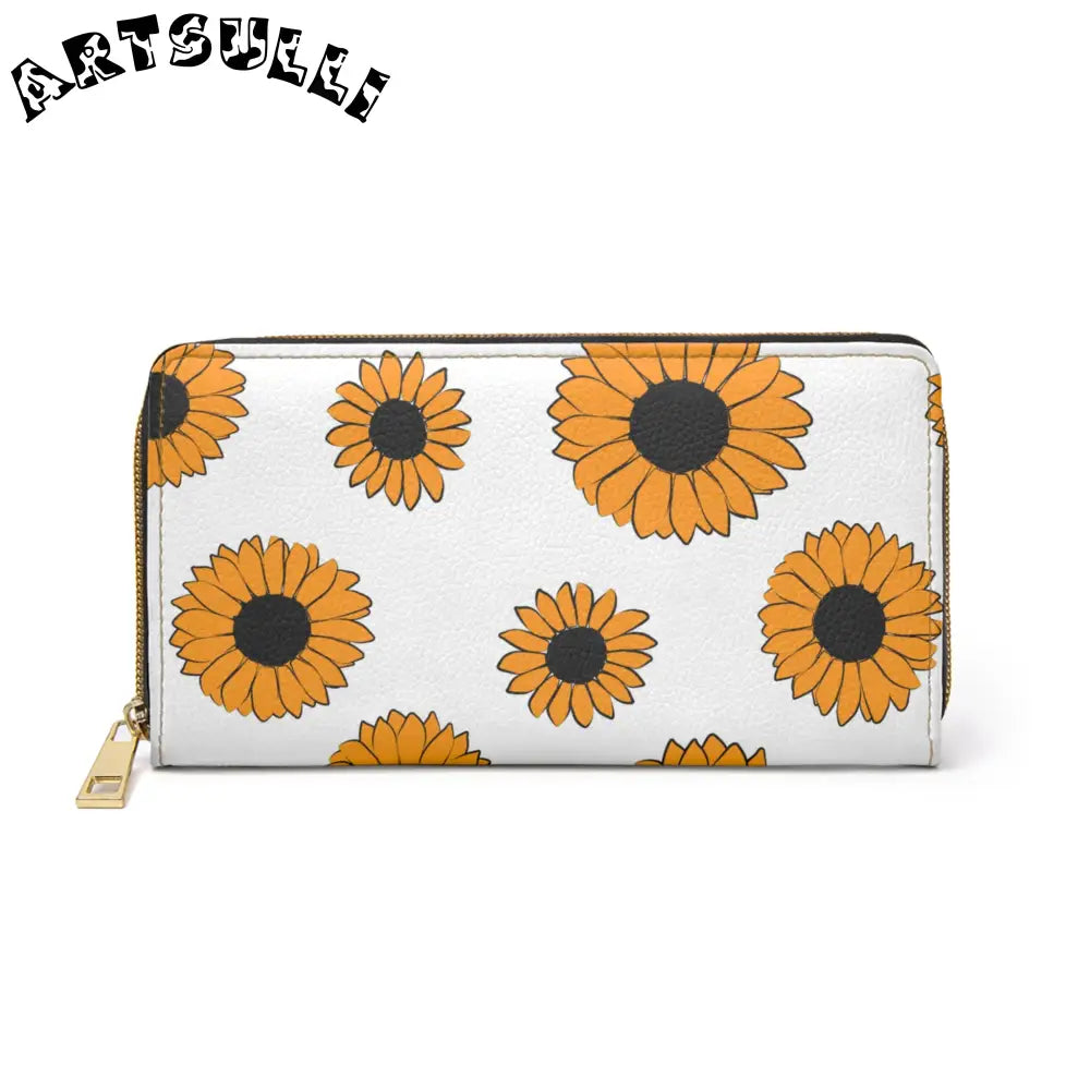 JAKKOUTTHEBXX Sunflowers Zipper Wallet JAKKOUTTHEBXX Artsulli - Art