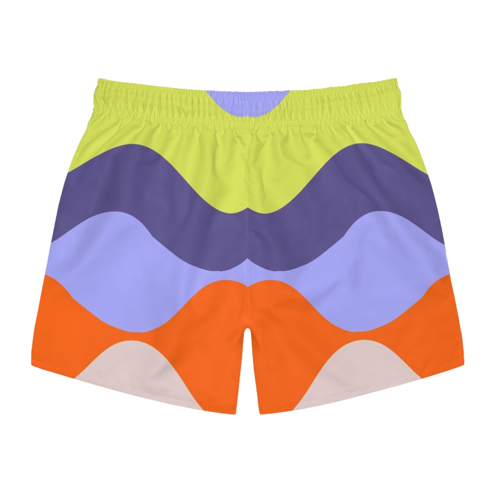 Waves Yellow and Blue Swim Trunks (AOP), Artsulli - Art is Long, Life is Short, All Over Prints, , , , , , , 