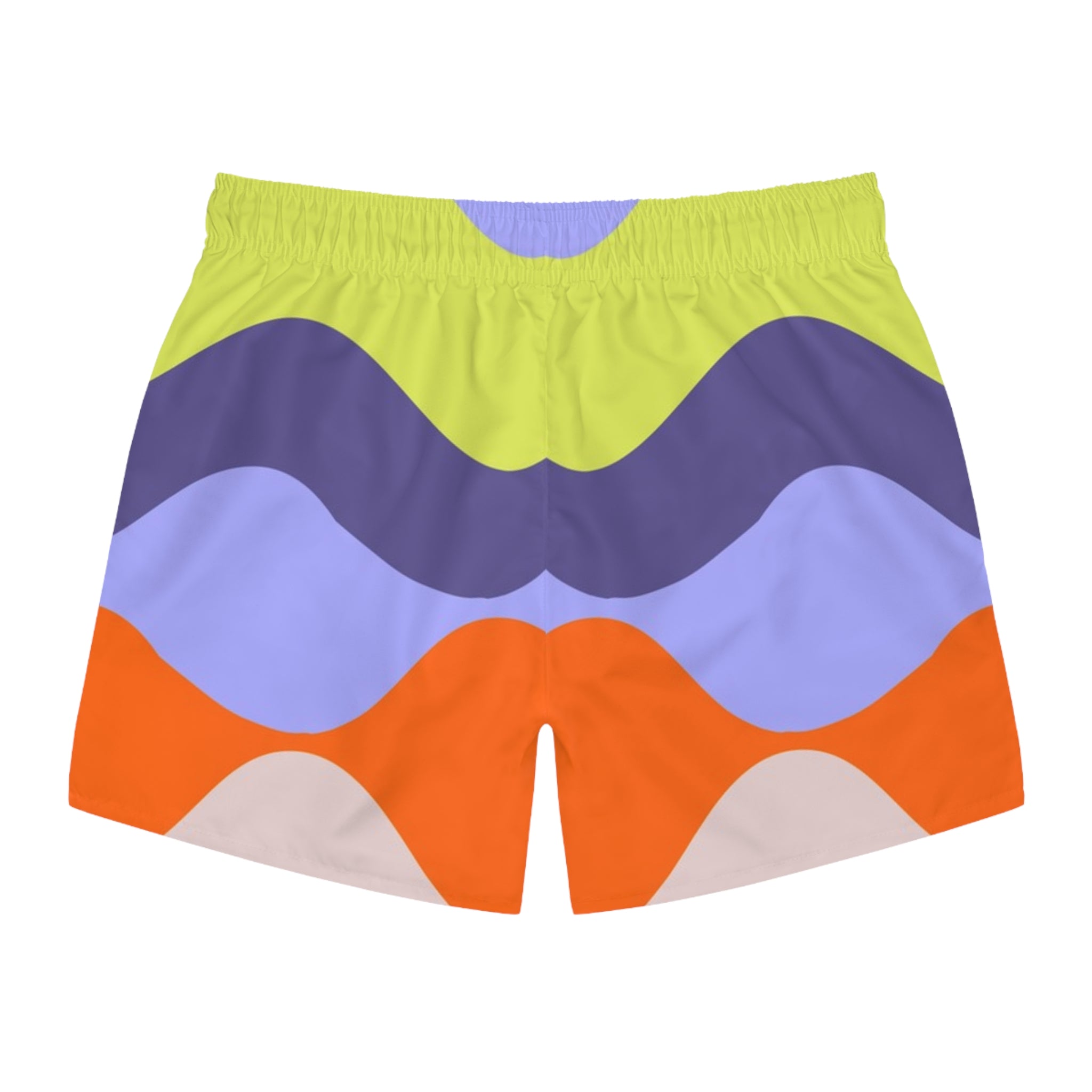 Waves Yellow and Blue Swim Trunks (AOP), Artsulli - Art is Long, Life is Short, All Over Prints, , , , , , , 