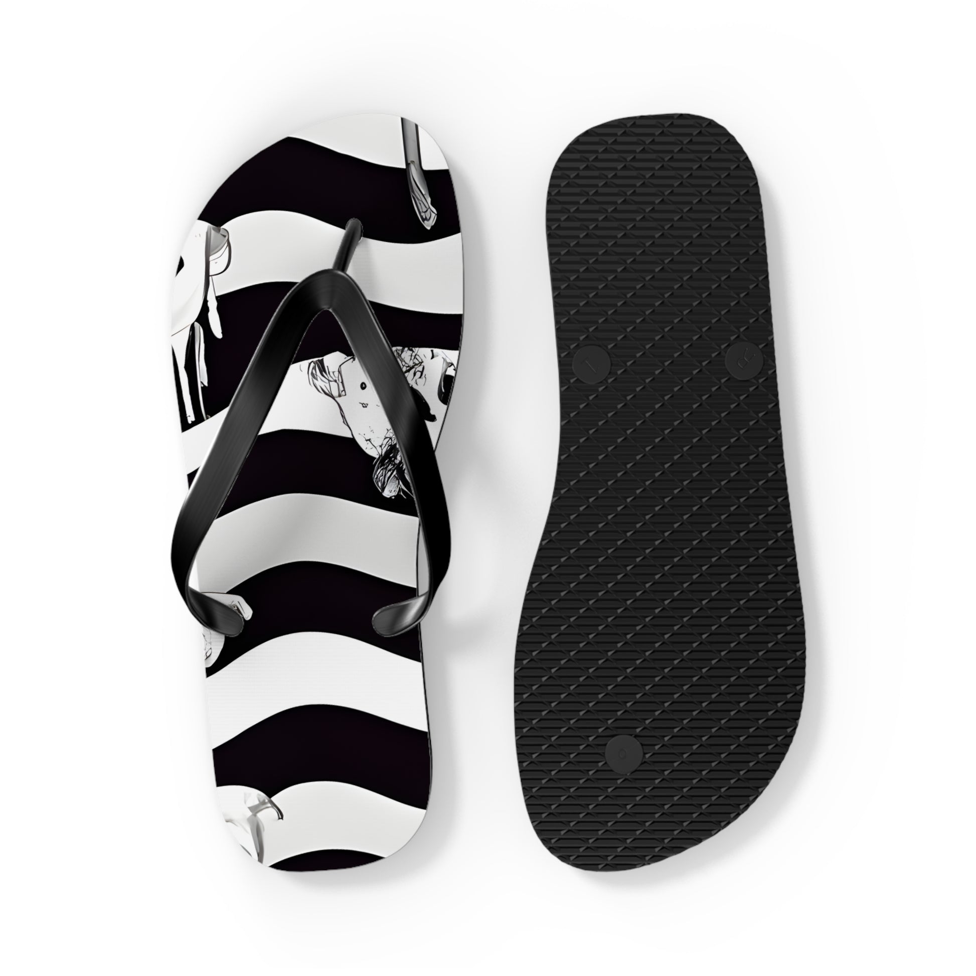 Cruellas Cattle Line Flip Flops, Artsulli - Art is Long, Life is Short, Shoes, , , , , , , 
