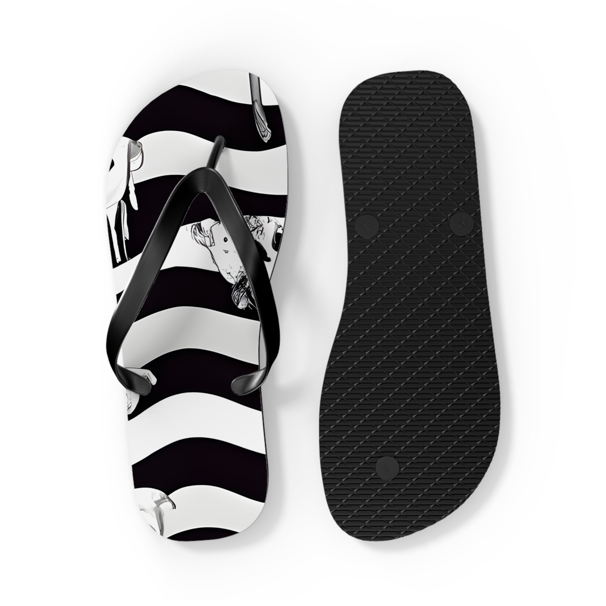Cruellas Cattle Line Flip Flops, Artsulli - Art is Long, Life is Short, Shoes, , , , , , , 