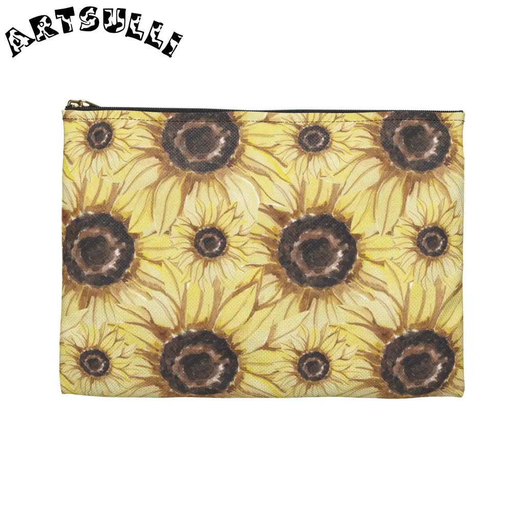 JAKKOUTTHEBXX Retro Anime Sunflower Accessory Pouch JAKKOUTTHEBXX