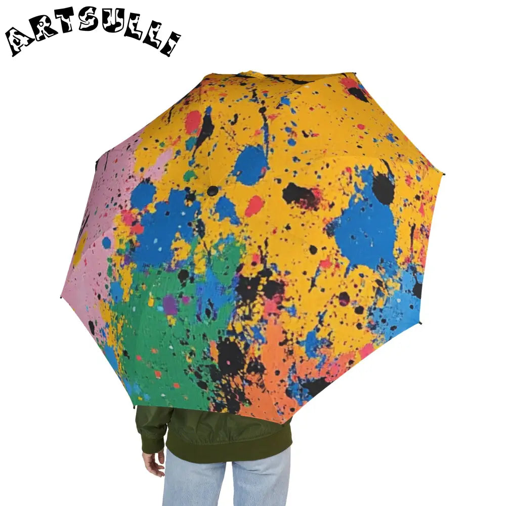 JAKKOUTTHEBXX The Colors Of Paint Splatter Semi-Automatic Foldable