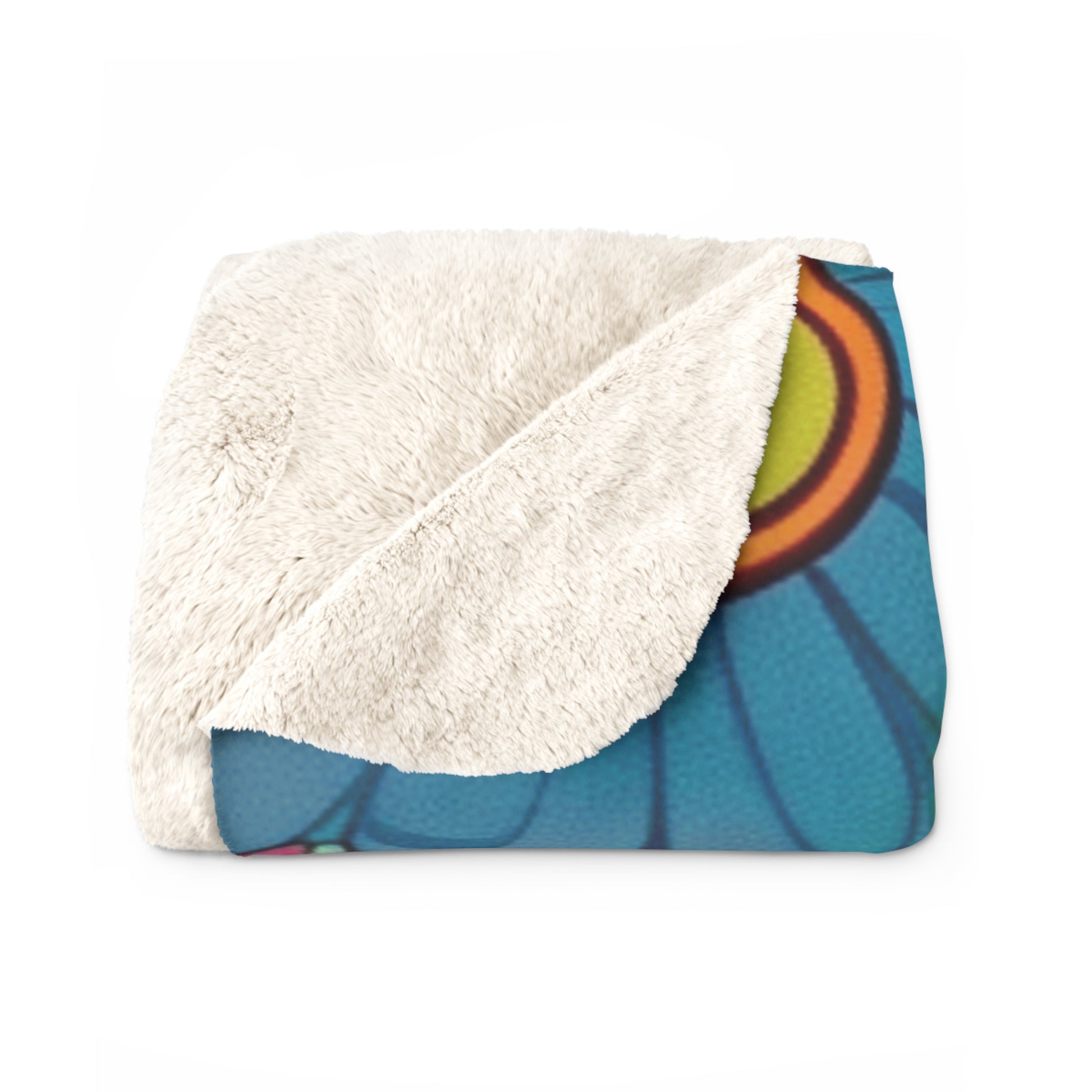 Chromatic Daisy Dream Sherpa Fleece Blanket, Artsulli - Art is Long, Life is Short, Home Decor, , , , , , , 