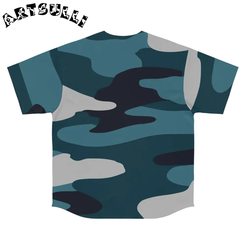 JAKKOUTTHEBXX Blue Camouflage Men’s Baseball Jersey (AOP)