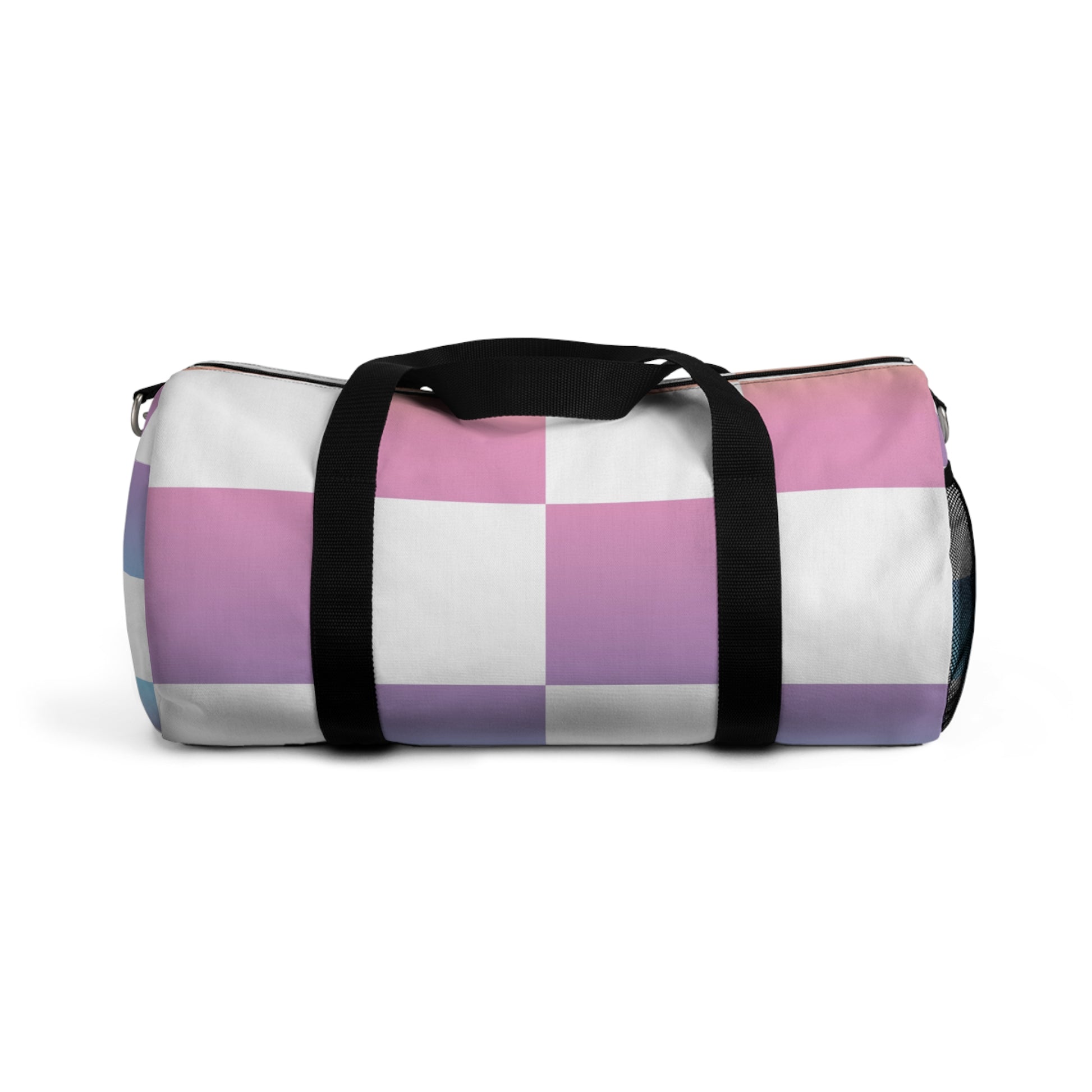Vaporwave Check Duffel Bag, Artsulli - Art is Long, Life is Short, Bags, Size, Small, , , , , 23597052495337504633