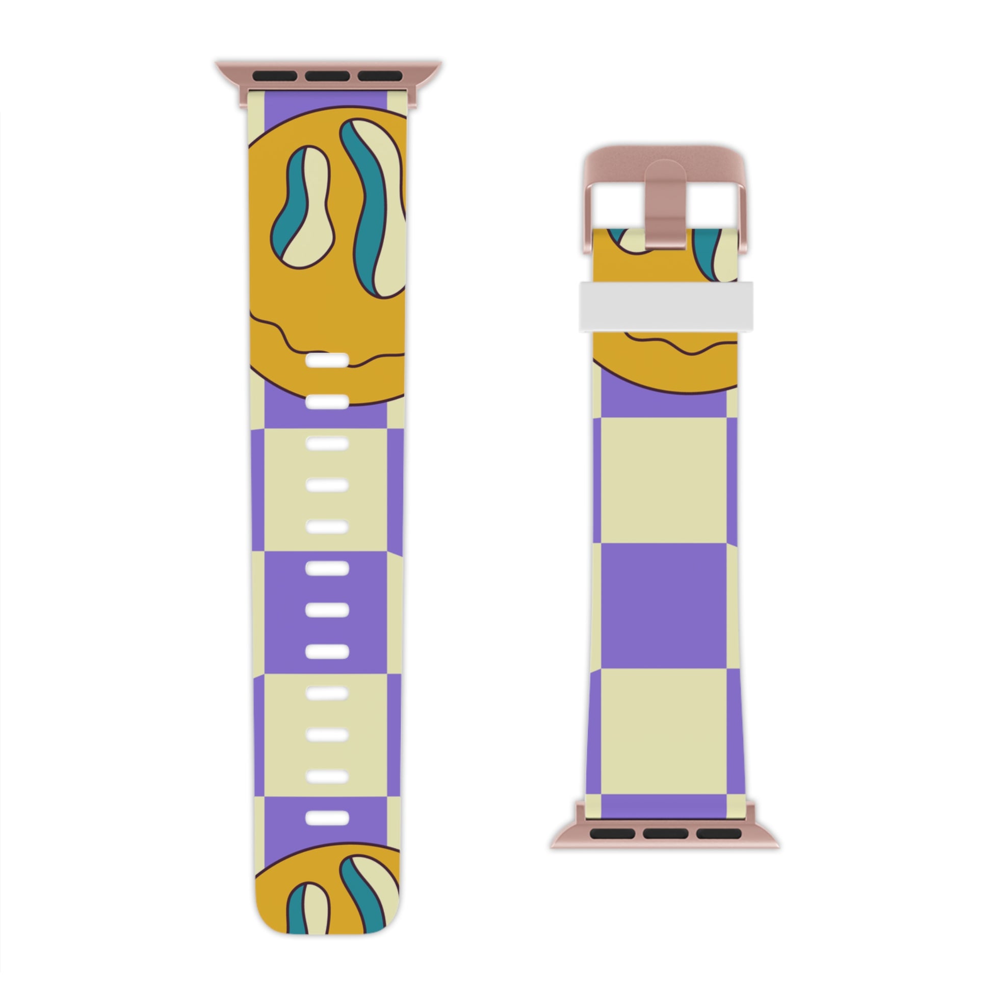 Trippy Flower Power Motifs Watch Band for Apple Watch, Artsulli - Art is Long, Life is Short, Accessories, , , , , , , 