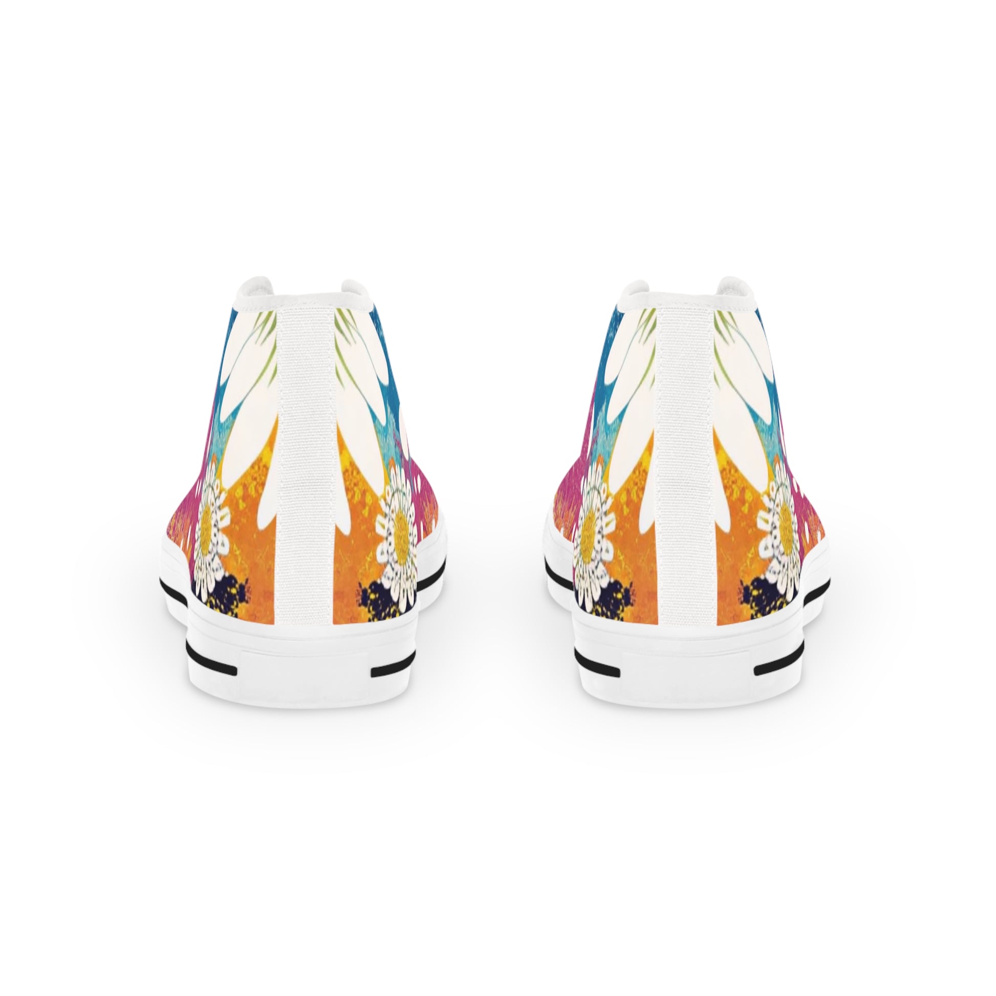Magical Flower Explosion III Multi-Color Men's High Top Sneakers, Artsulli - Art is Long, Life is Short, Shoes, , , , , , , 