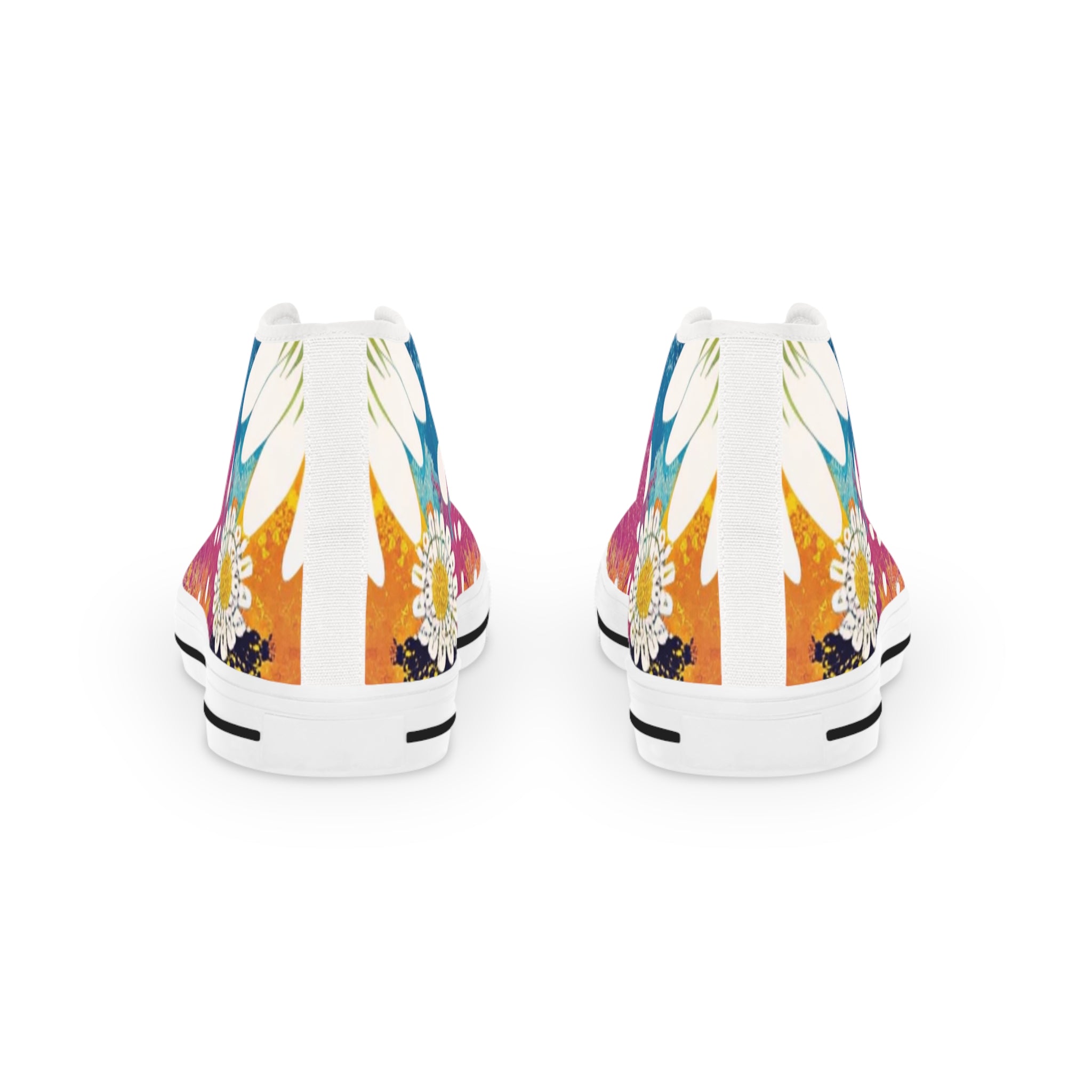 Magical Flower Explosion III Multi-Color Men's High Top Sneakers, Artsulli - Art is Long, Life is Short, Shoes, , , , , , , 