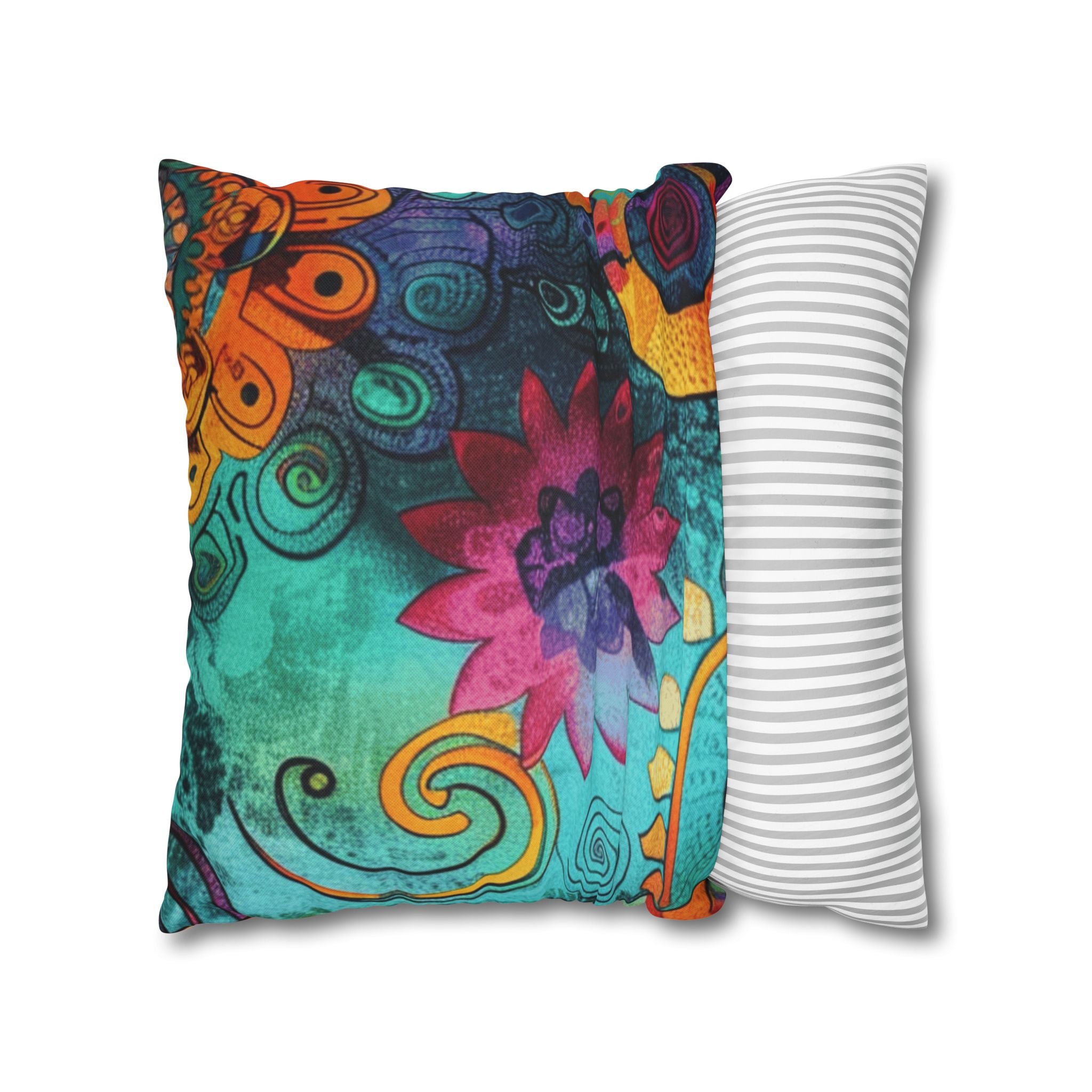 Spun Polyester Square Pillowcase