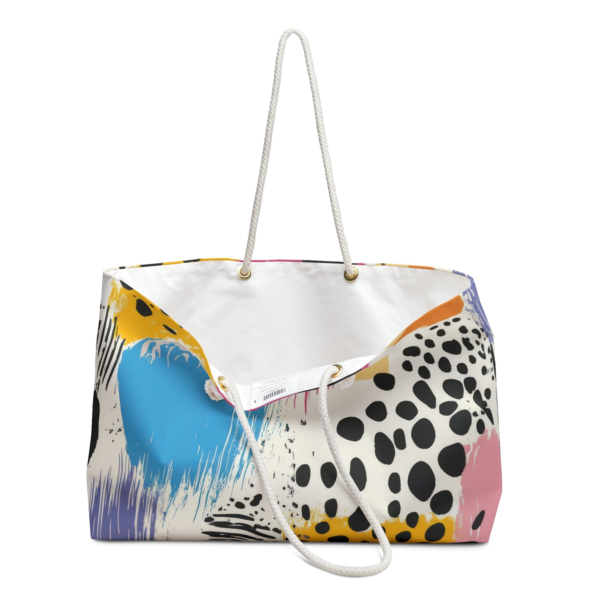 Animal Print x Paint Brush Strokes Multi-Color II Weekender Bag, Artsulli - Art is Long, Life is Short, Bags, , , , , , , 