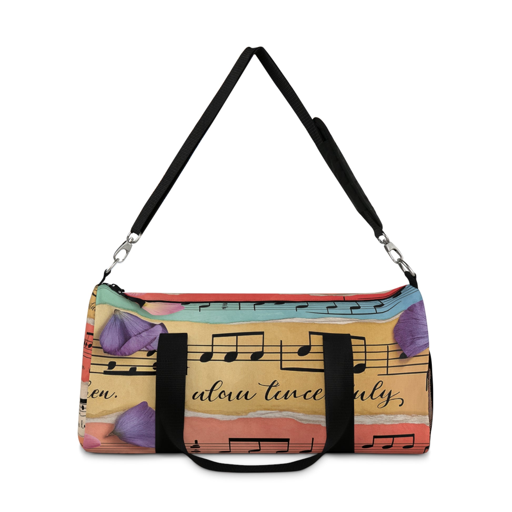 Torn Type Beat Sheet Music Multi-Color Duffel Bag, Artsulli - Art is Long, Life is Short, Bags, , , , , , , 