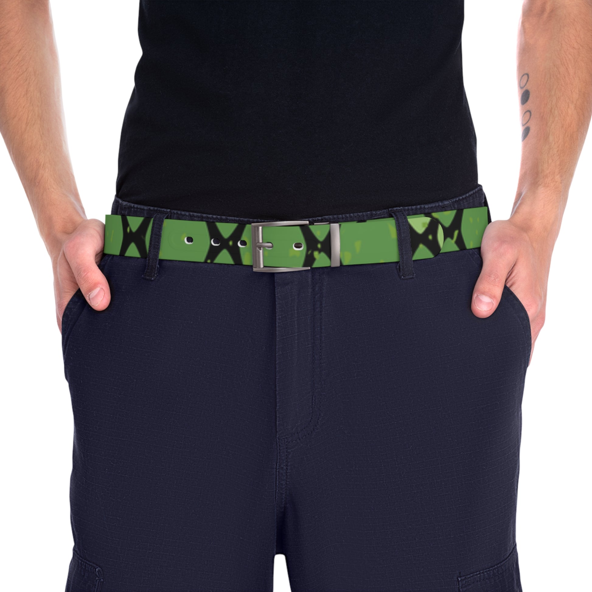 Snake Skin Green and Black Belt, Artsulli - Art is Long, Life is Short, Accessories, , , , , , , 