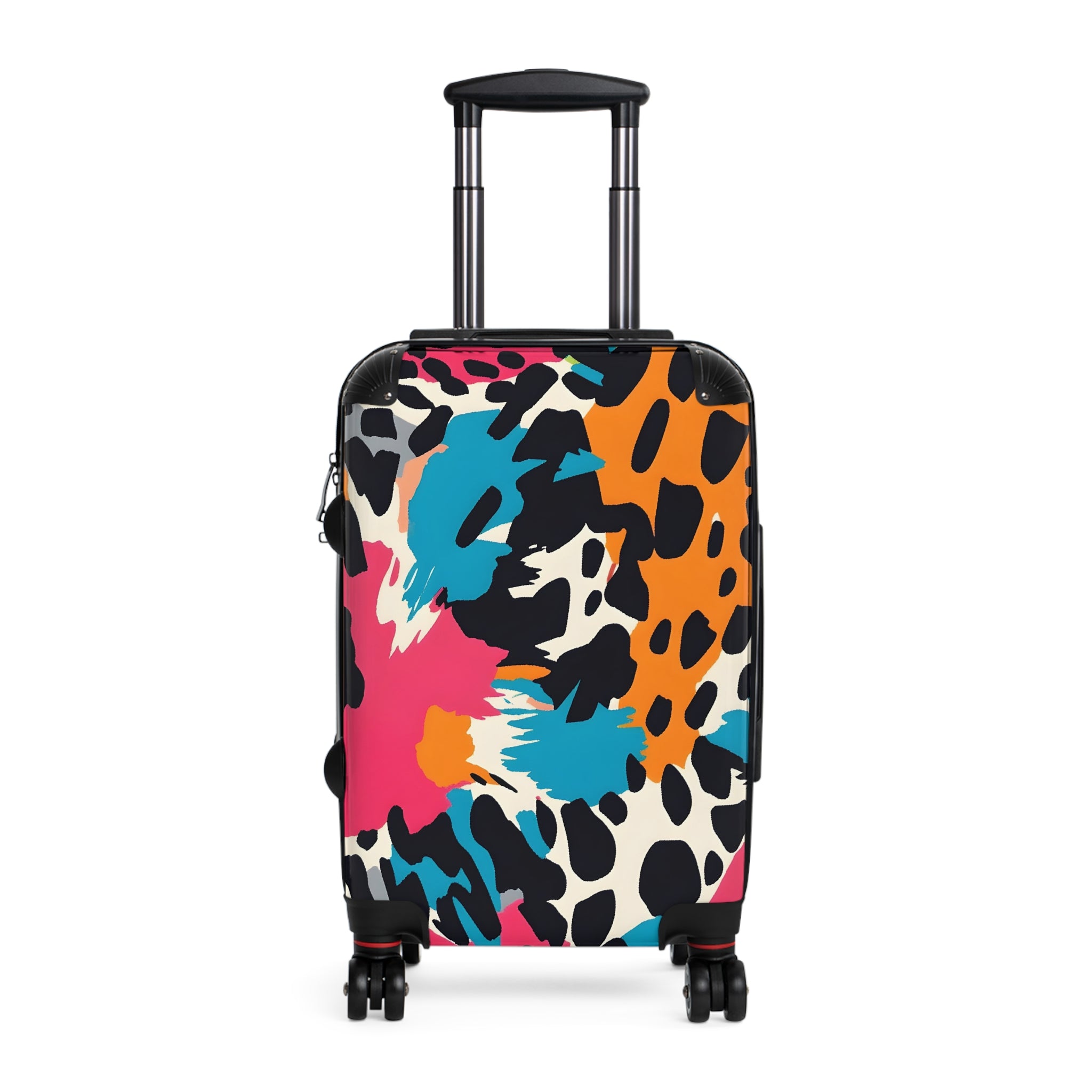 Wild Brush Strokes x Animal Print Multi-Color Suitcase, Artsulli - Art is Long, Life is Short, Bags, Size, Small, Color, Black, , , 27950212436772502754