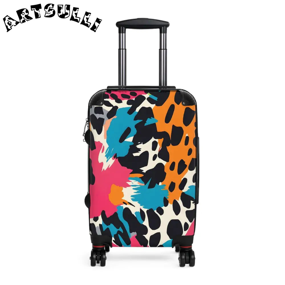 JAKKOUTTHEBXX Wild Brush Strokes x Animal Print Multi-Color Suitcase