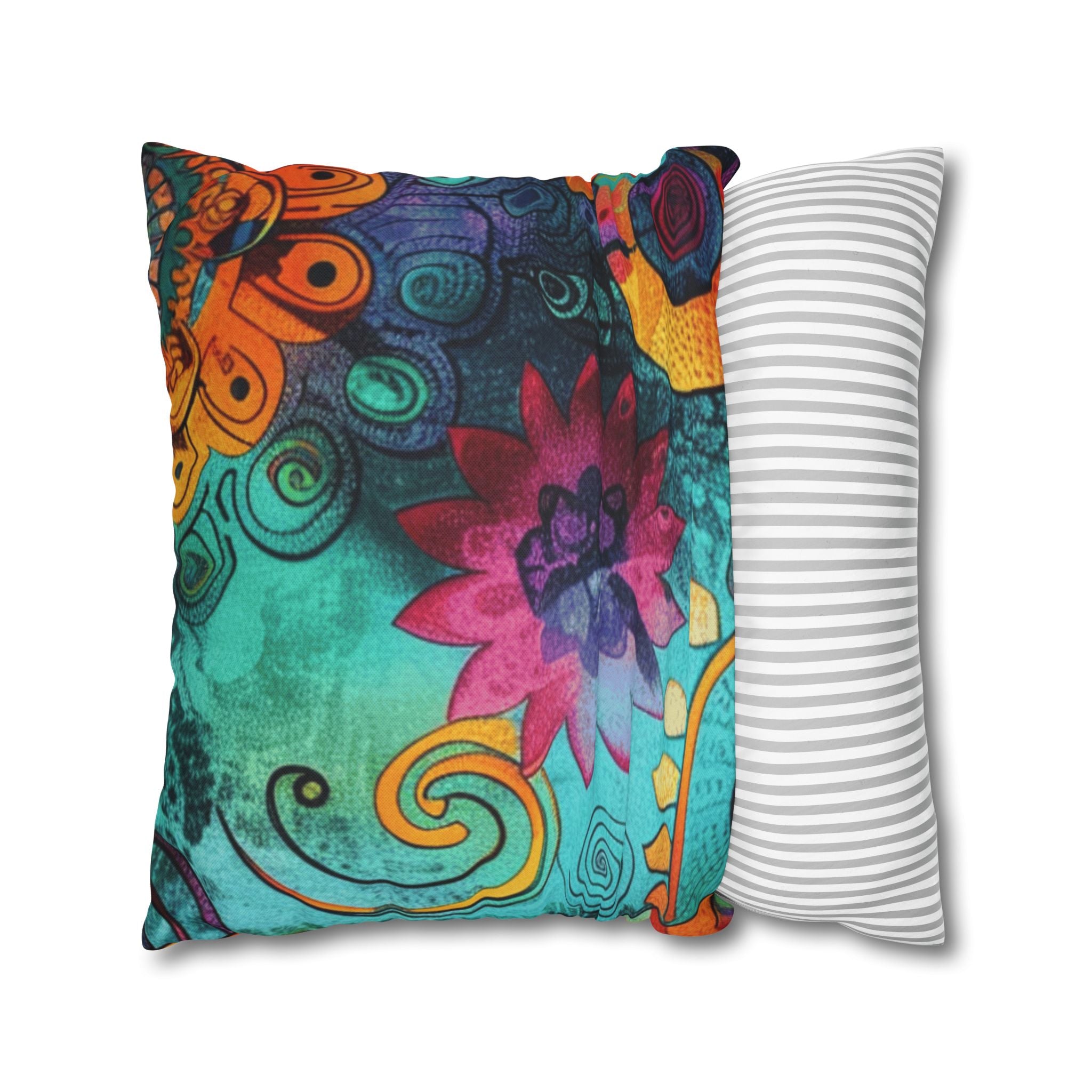 Spun Polyester Square Pillowcase