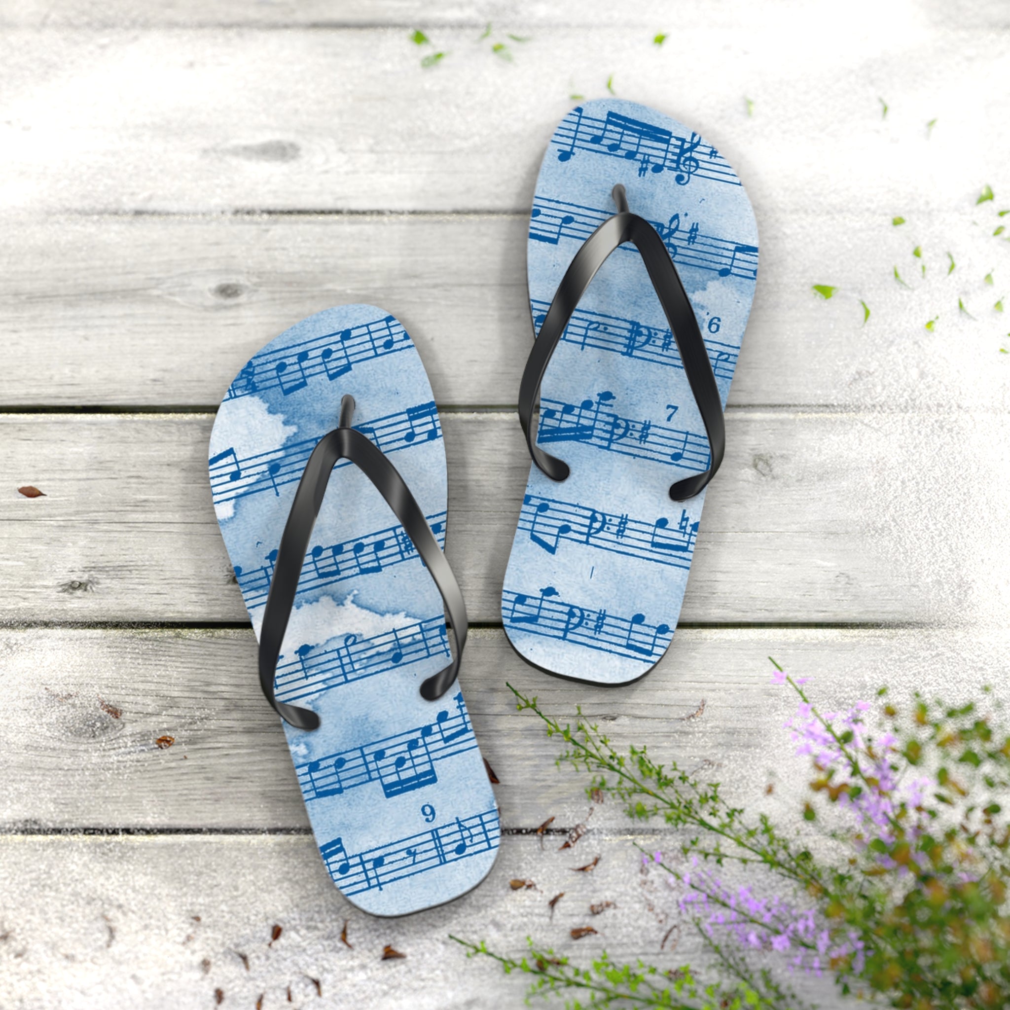 Drip Spill Type Beat Sheet Music Blue Flip Flops, Artsulli - Art is Long, Life is Short, Shoes, , , , , , , 