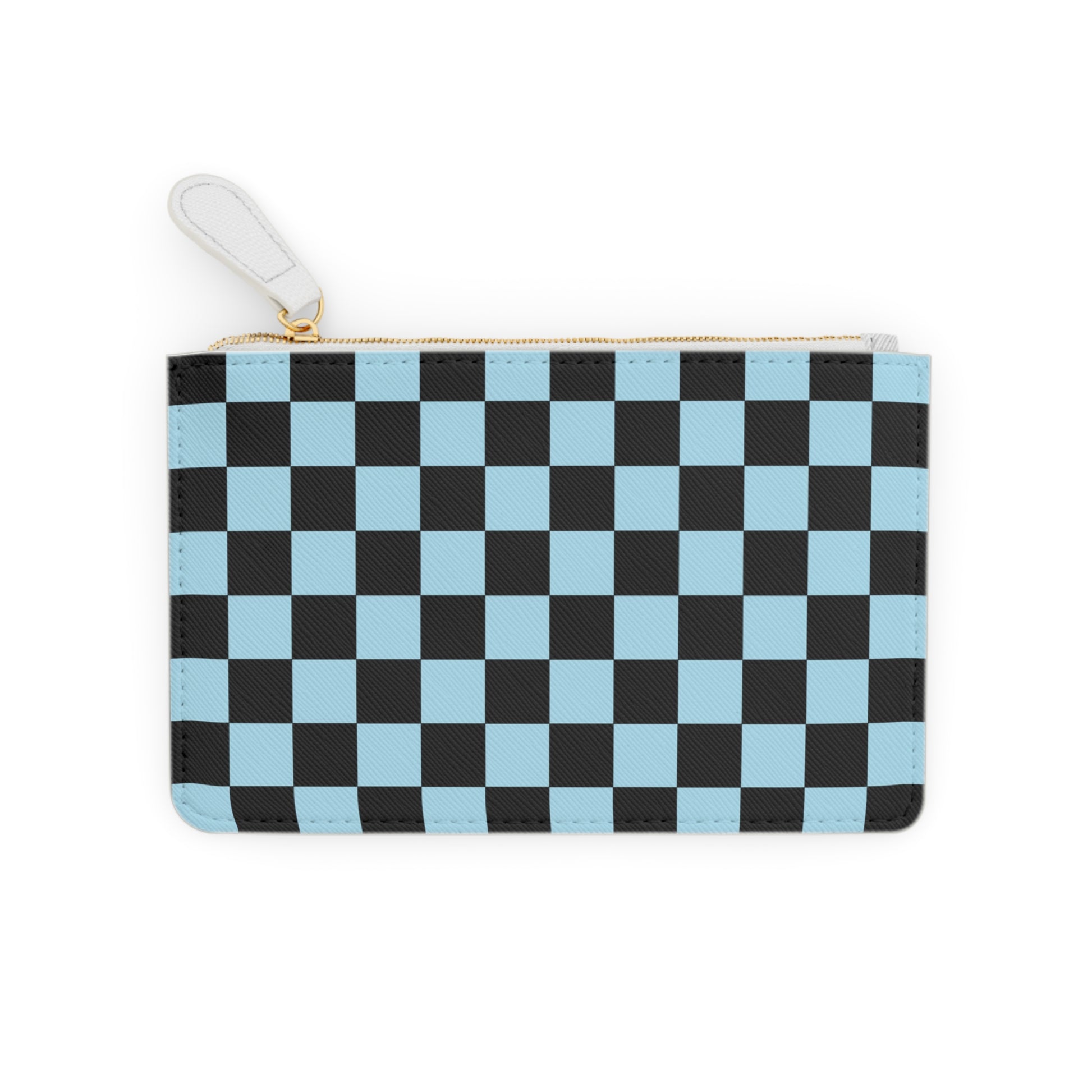 Checkerboard Black and Blue Mini Clutch Bag, Artsulli - Art is Long, Life is Short, Bags, , , , , , , 