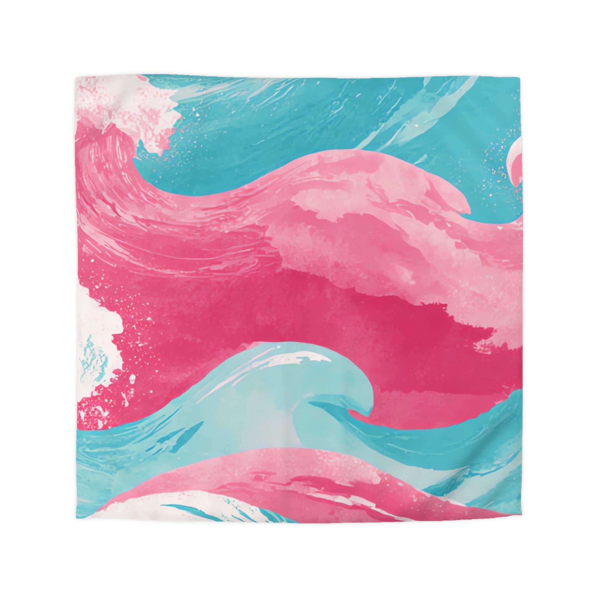 The Great Pastelwave Pink and Blue Microfiber Duvet Cover, Artsulli - Art is Long, Life is Short, Home Decor, Size, Queen, Color, White, , , 76052443433152130533
