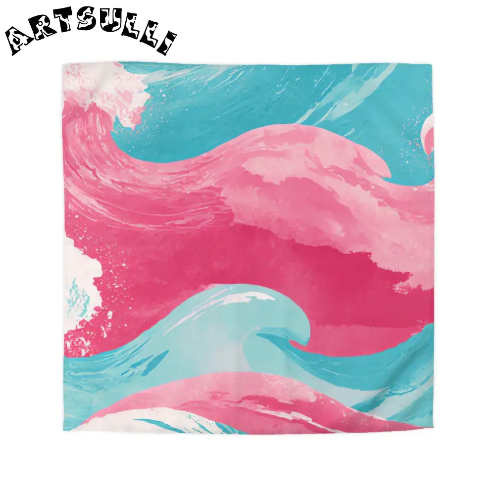 JAKKOUTTHEBXX The Great Pastelwave Pink and Blue Microfiber Duvet