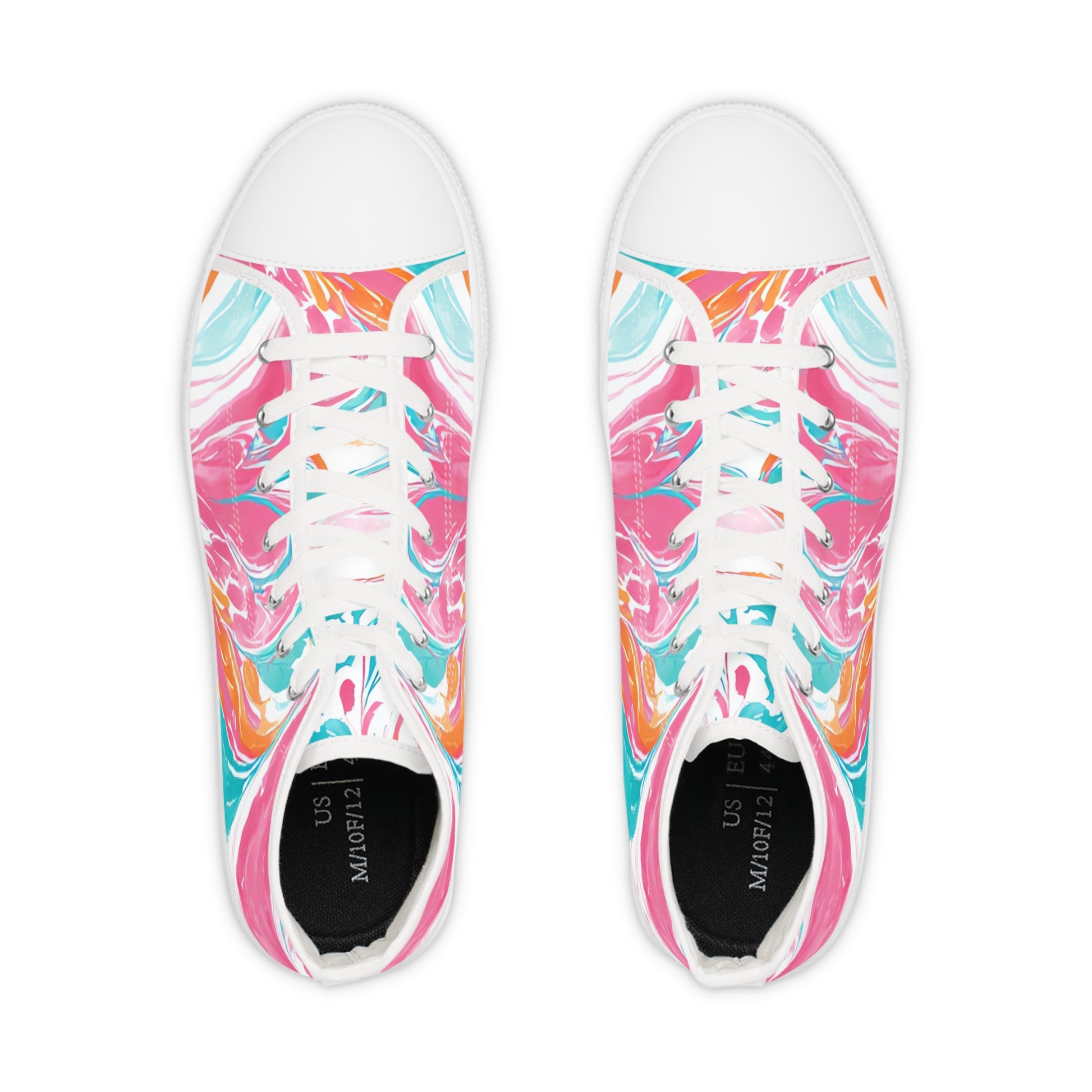 Liquid Pastel Spill III Multi-Color  Men's High Top Sneakers, Artsulli - Art is Long, Life is Short, Shoes, , , , , , , 