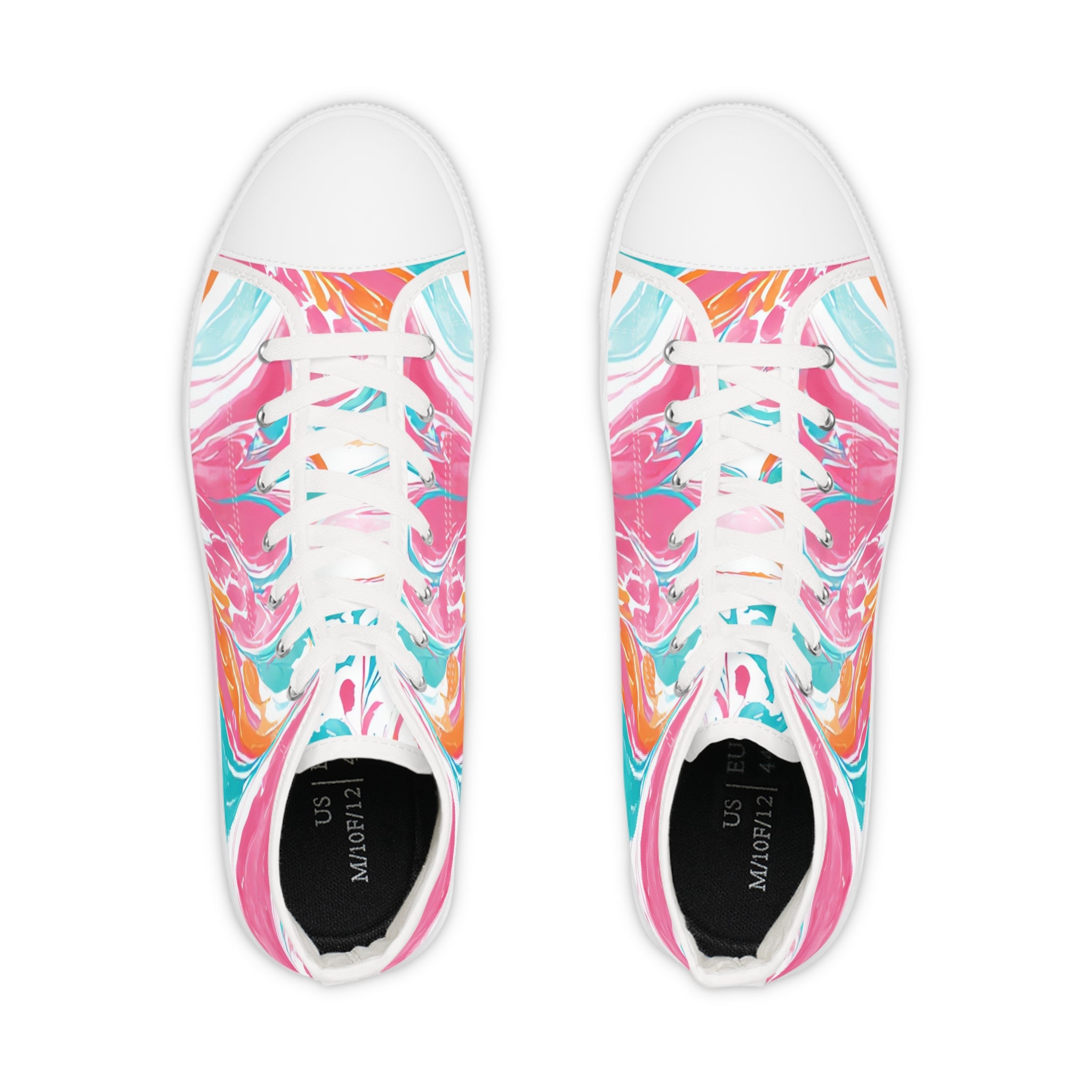 Liquid Pastel Spill III Multi-Color  Men's High Top Sneakers, Artsulli - Art is Long, Life is Short, Shoes, , , , , , , 