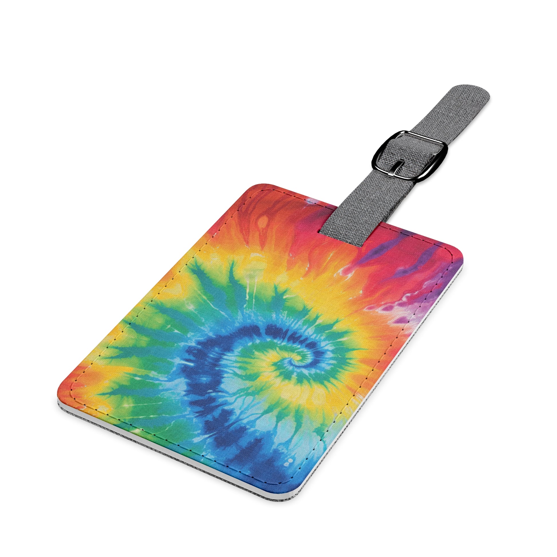 Tie Dye Saffiano Polyester Luggage Tag, Rectangle, Artsulli - Art is Long, Life is Short, Accessories, , , , , , , 