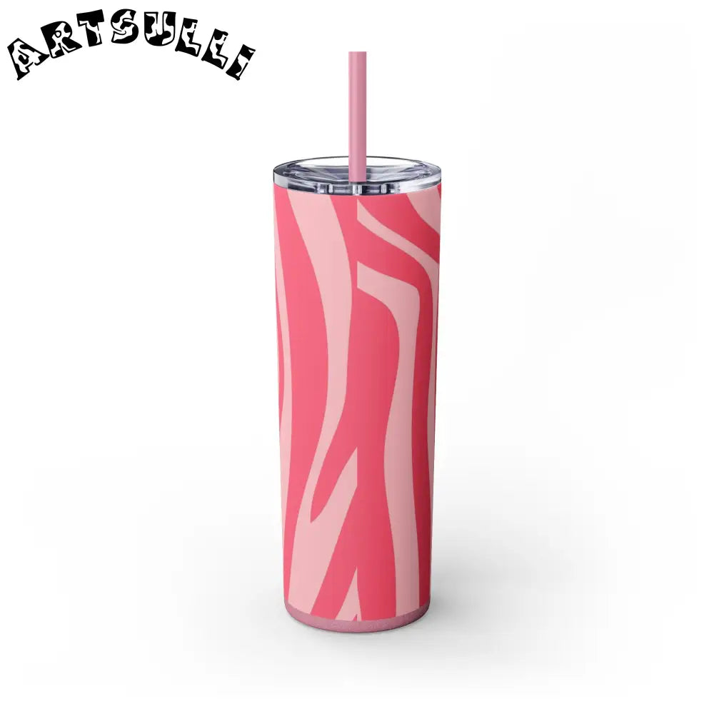 JAKKOUTTHEBXX Pink Zebra Print Maars Skinny Tumbler 2025