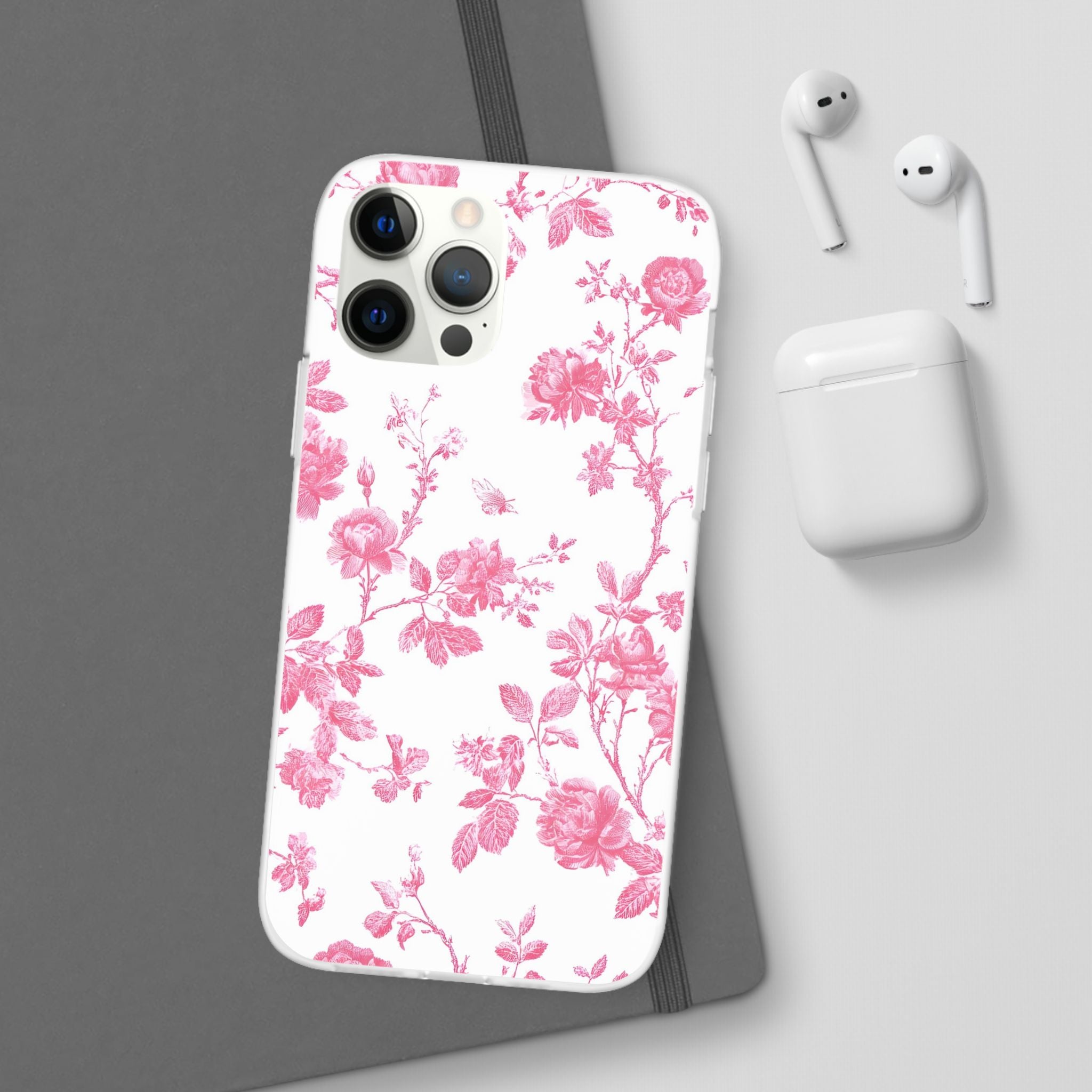 Pink and White Floral iPhone Case
