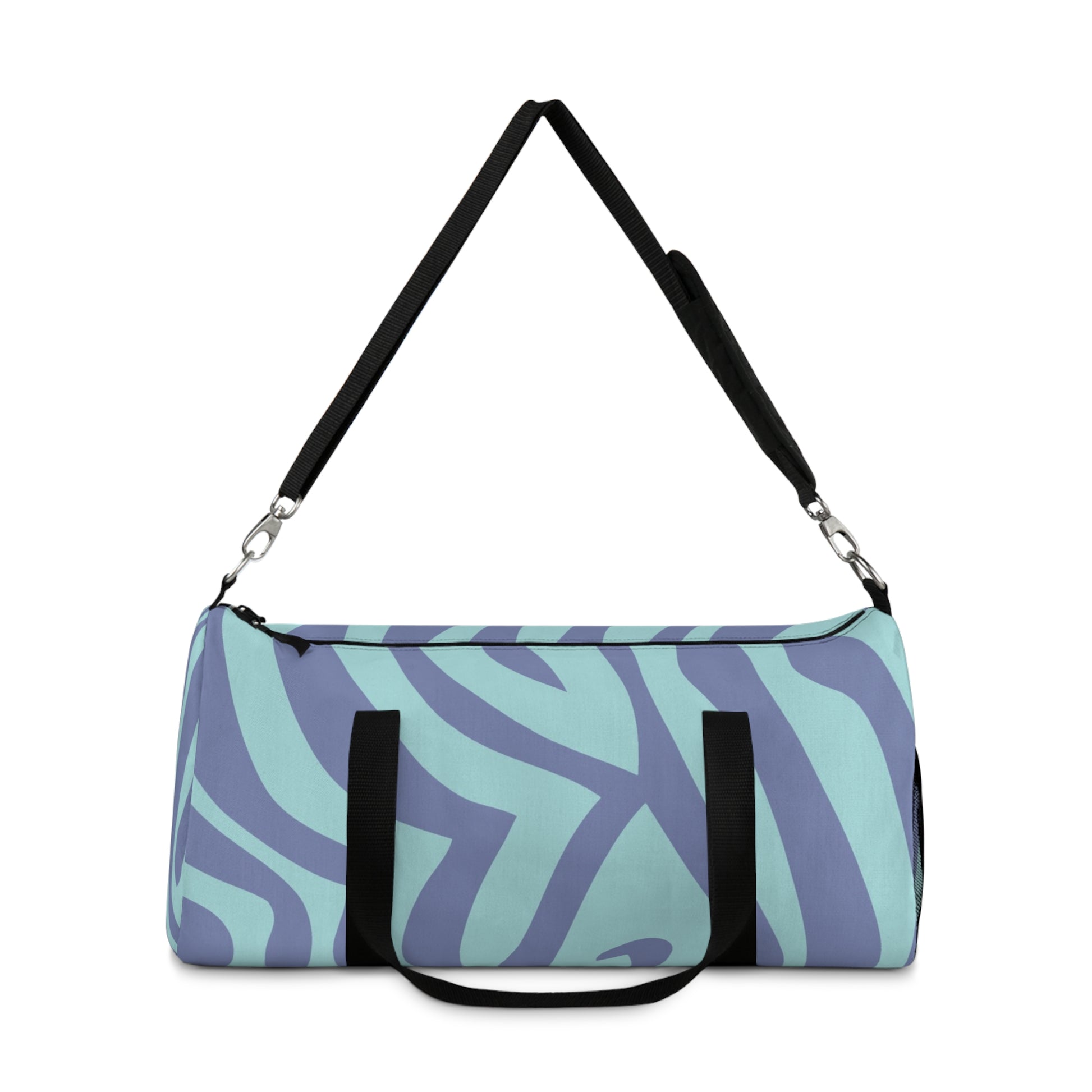 Melting Zebra Stripes Purple and Blue Duffel Bag, Artsulli - Art is Long, Life is Short, Bags, , , , , , , 