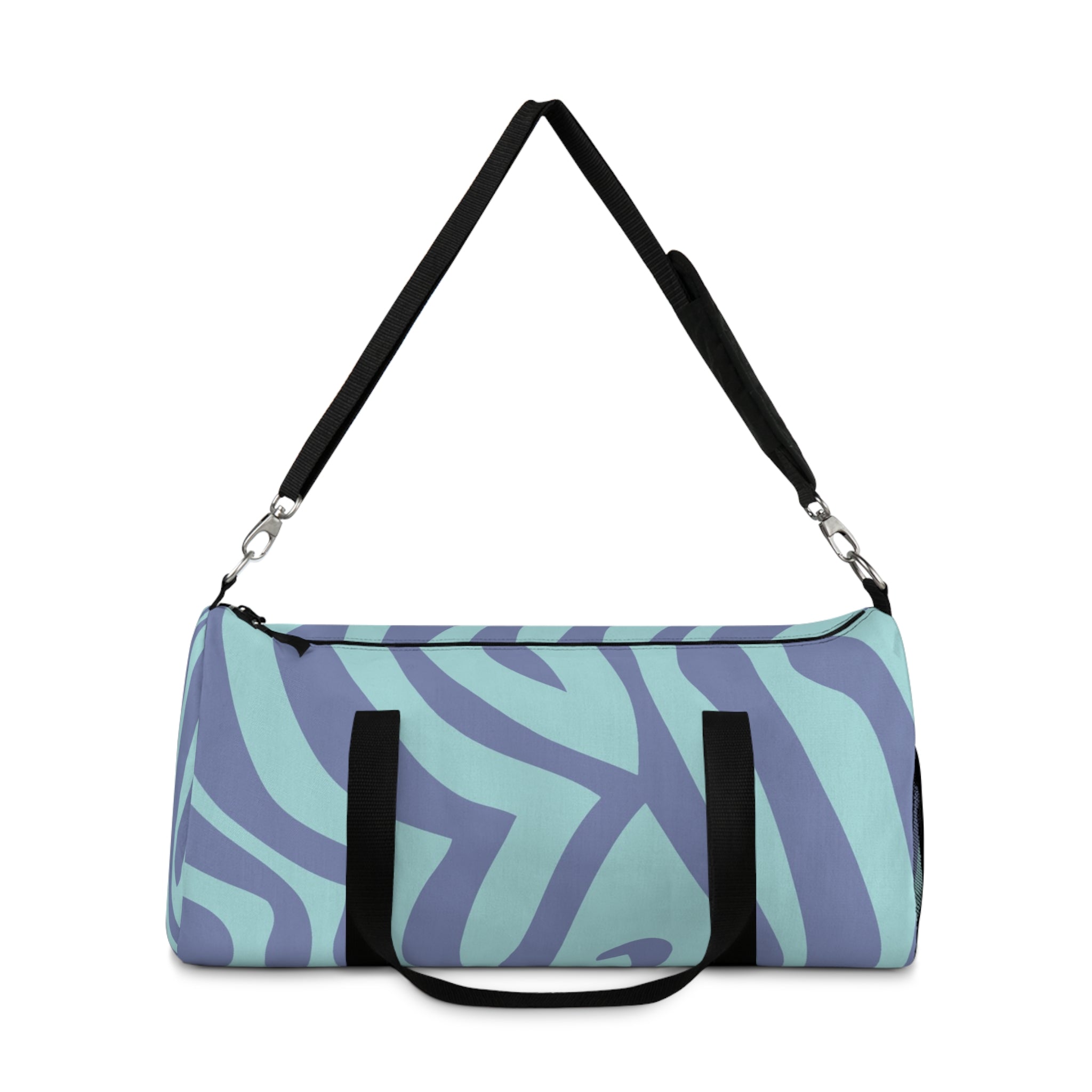 Melting Zebra Stripes Purple and Blue Duffel Bag, Artsulli - Art is Long, Life is Short, Bags, , , , , , , 
