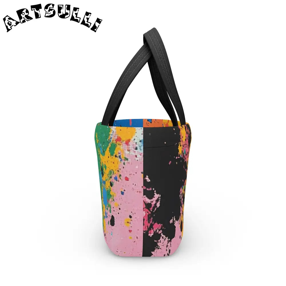 JAKKOUTTHEBXX The Colors Of Paint Splatter Lunch Bag JAKKOUTTHEBXX