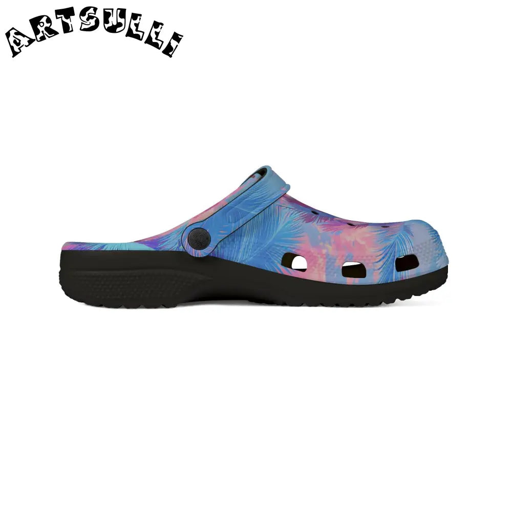 JAKKOUTTHEBXX Ethereal Pastel Palms EVA Foam Rubber Shoes (AOP)