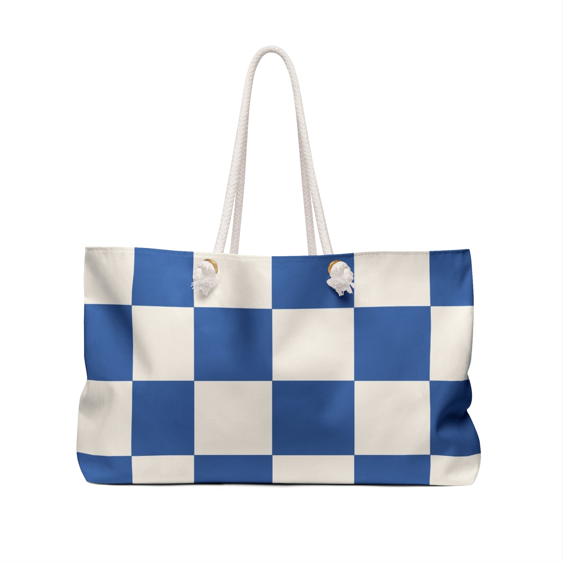 Checkerboard Blue Weekender Bag, Artsulli - Art is Long, Life is Short, Bags, , , , , , , 