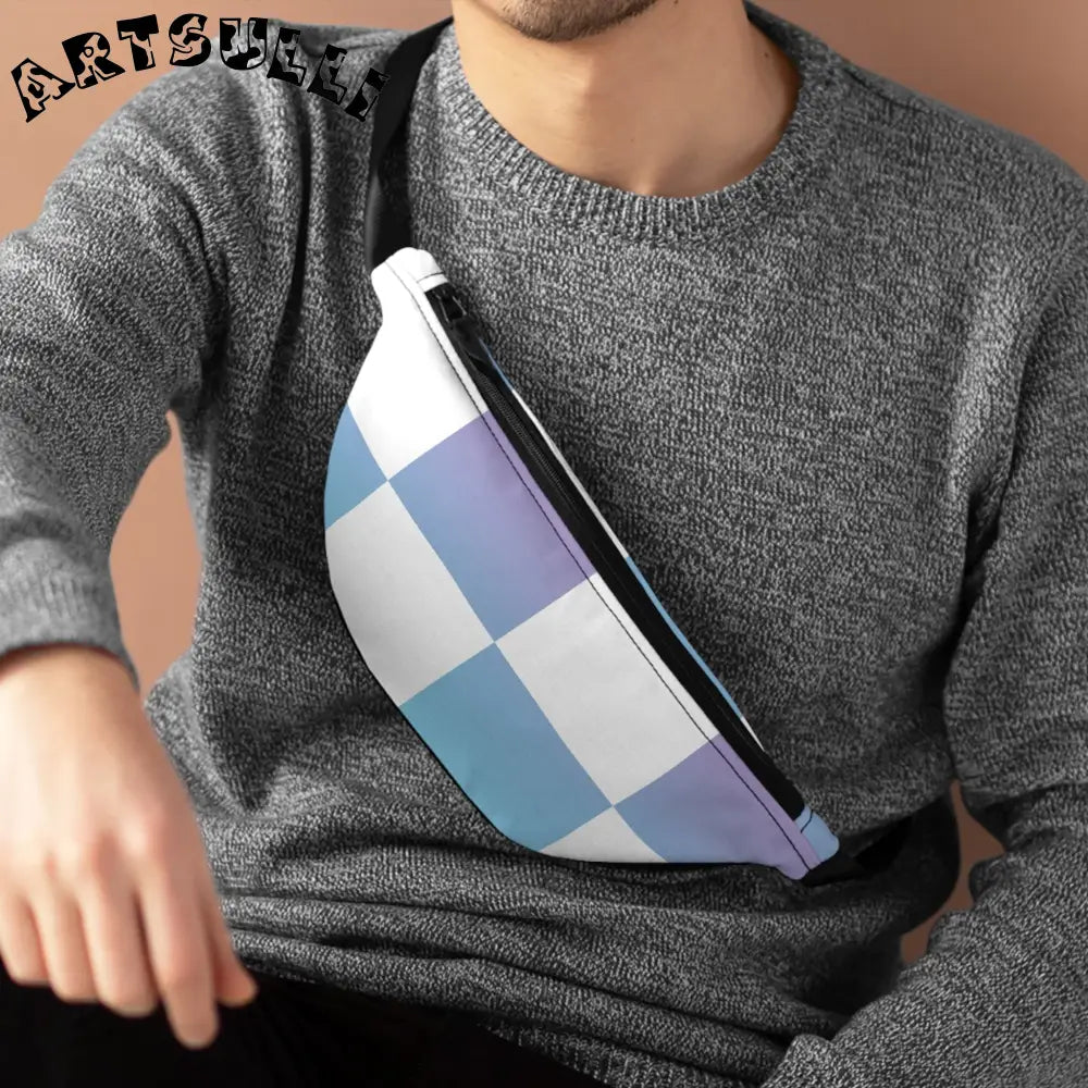 JAKKOUTTHEBXX Vaporwave Check Fanny Pack JAKKOUTTHEBXX Artsulli