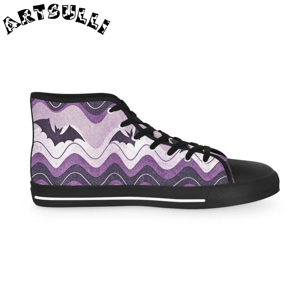 JAKKOUTTHEBXX Bat Wave Purple Men’s High Top Sneakers JAKKOUTTHEBXX