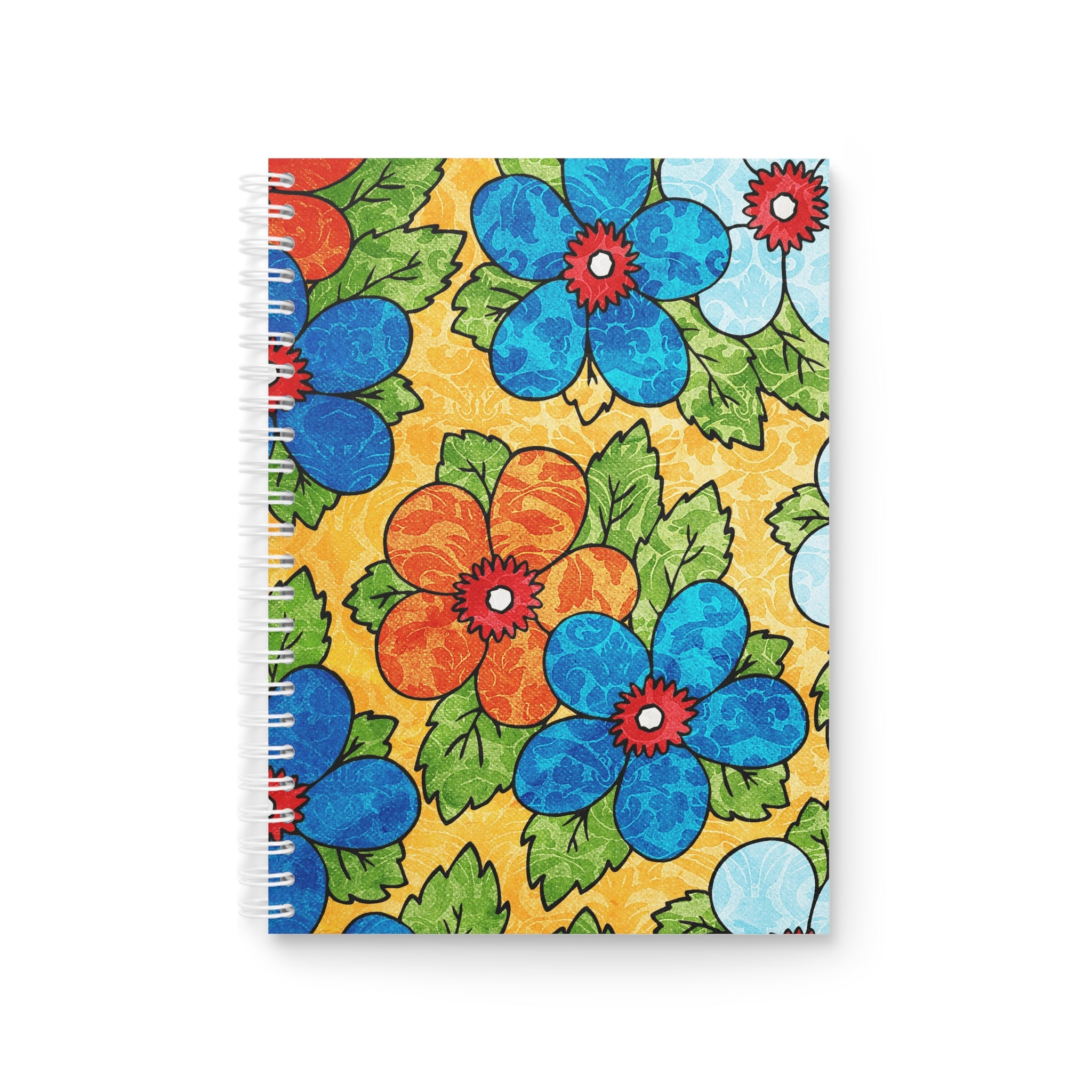 Groovy Yellow Floral Kl Spiral Notebook, Artsulli - Art is Long, Life is Short, Paper products, Size, One Size, , , , , 94620433883081121899