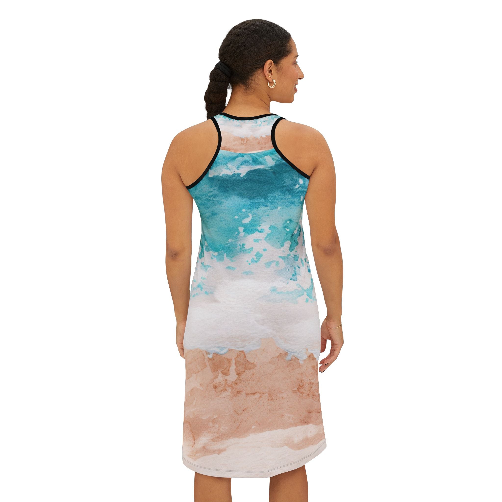 Seashore Women's Racerback Dress (AOP), Artsulli - Art is Long, Life is Short, Tank Top, , , , , , , 