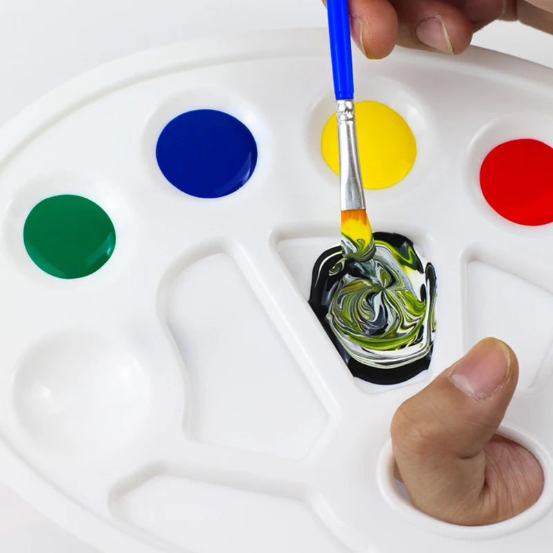 1PC Painting Palette Reusable Clean Easily Plastic Paint Tray Art Supplies Essential for Painting Enthusiasts Office School ZYF