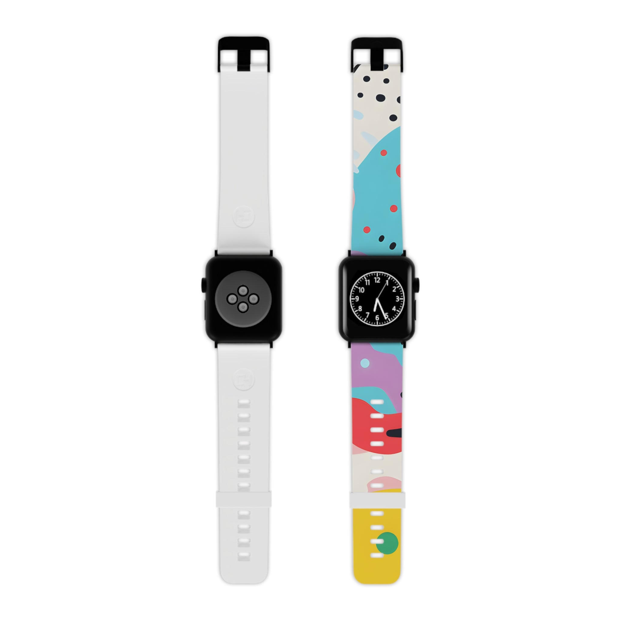 Colorful Abstract Shapes Surreal Watch Band for Apple Watch, Artsulli - Art is Long, Life is Short, Accessories, Size, 7.5'' × 0.75'' / 38 - 40 mm, Color, Black, , , 27948824182774