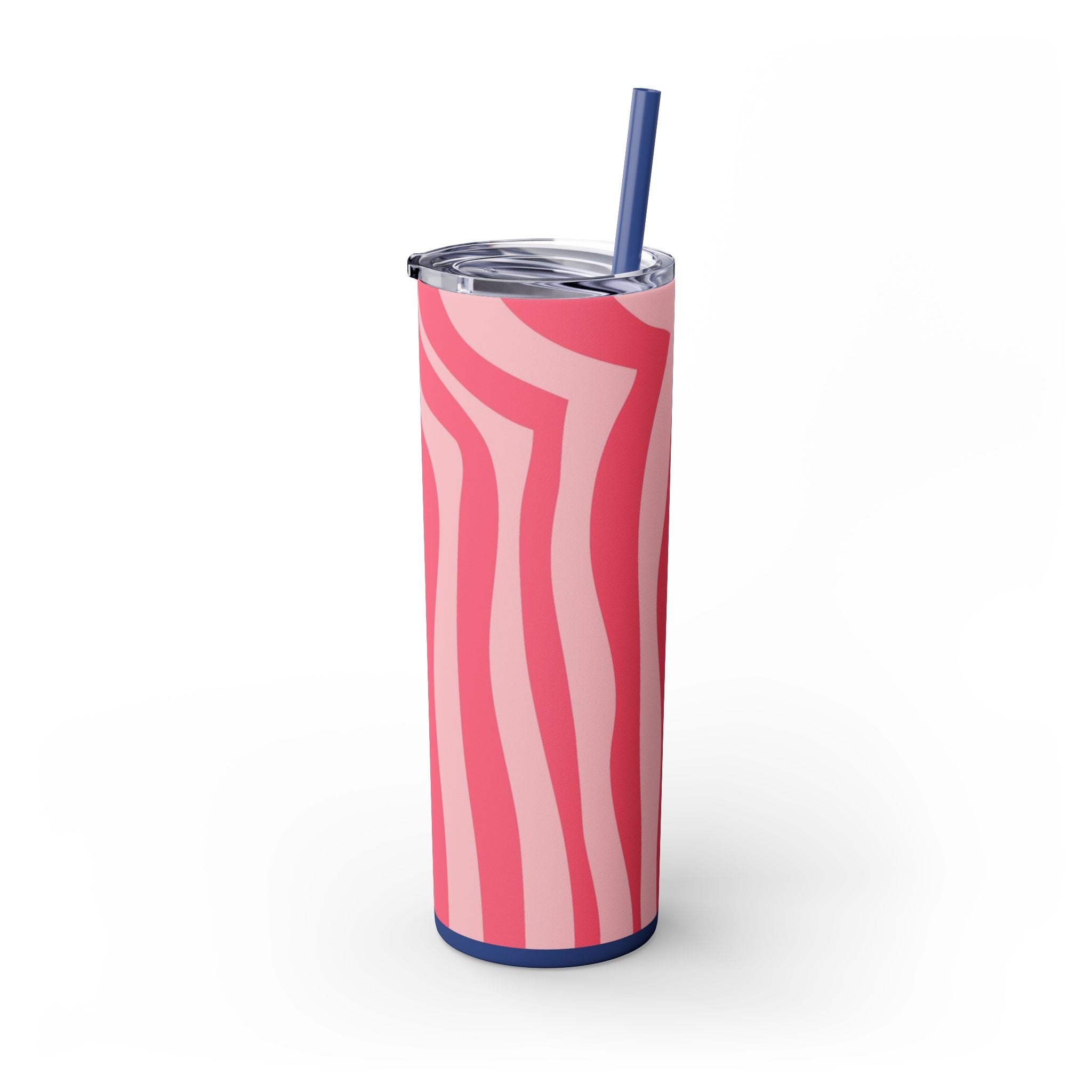 Nagels Pink Zebra Skinny Tumbler with Straw, 20oz, Artsulli - Art is Long, Life is Short, Mug, , , , , , , 