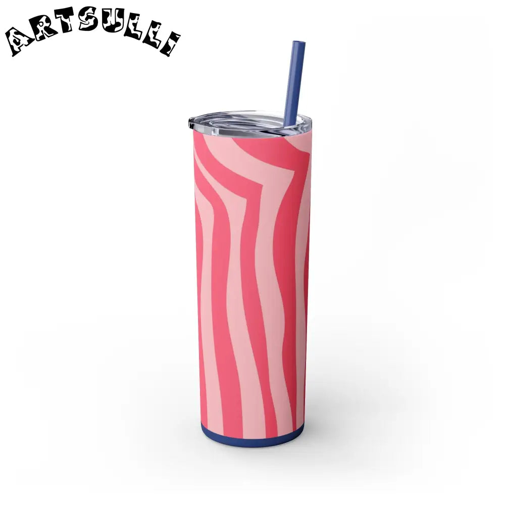 JAKKOUTTHEBXX Pink Zebra Print Maars Skinny Tumbler 2025