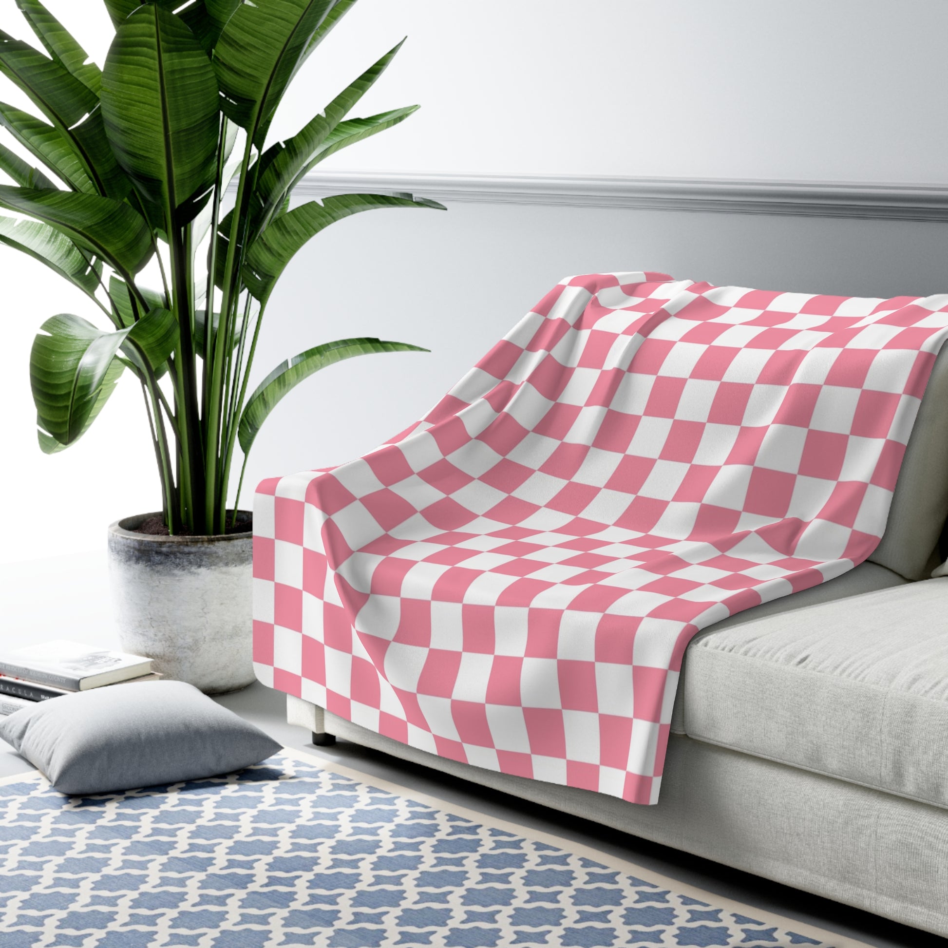 Brigandine Checkered Scene Sherpa Fleece Blanket, Artsulli - Art is Long, Life is Short, Home Decor, , , , , , , 