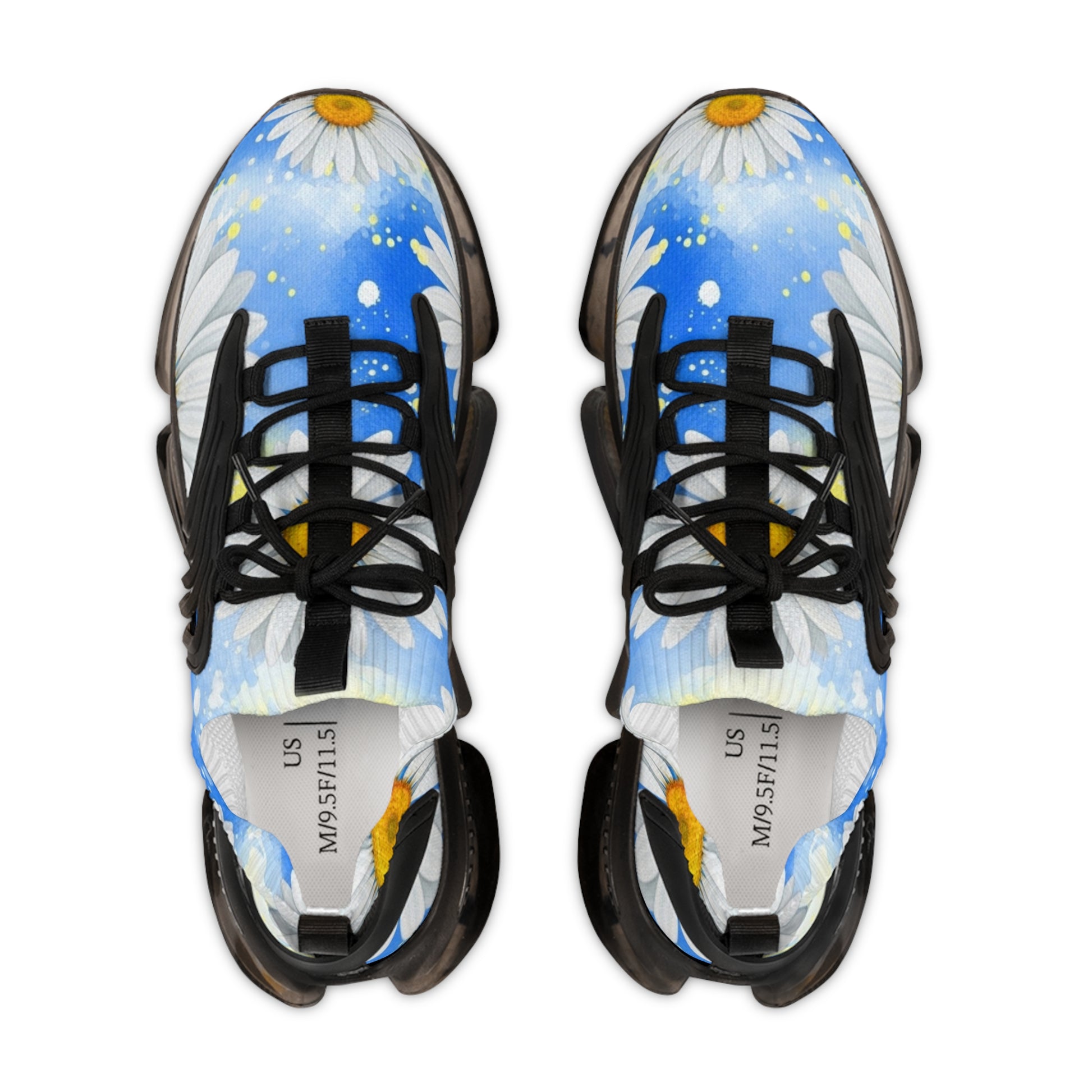 Daisies Men's Mesh Sneakers, Artsulli - Art is Long, Life is Short, Shoes, , , , , , , 