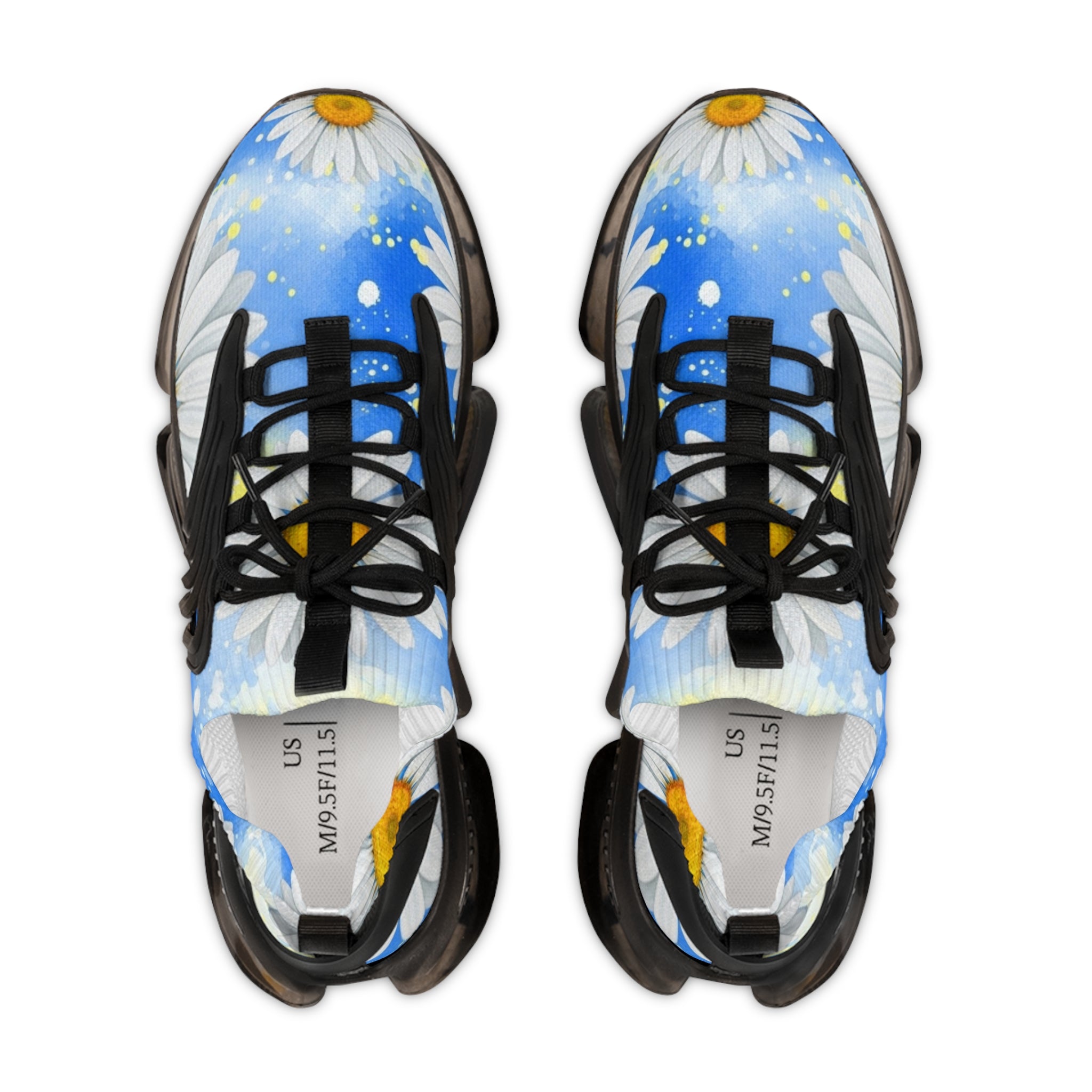Daisies Men's Mesh Sneakers, Artsulli - Art is Long, Life is Short, Shoes, , , , , , , 