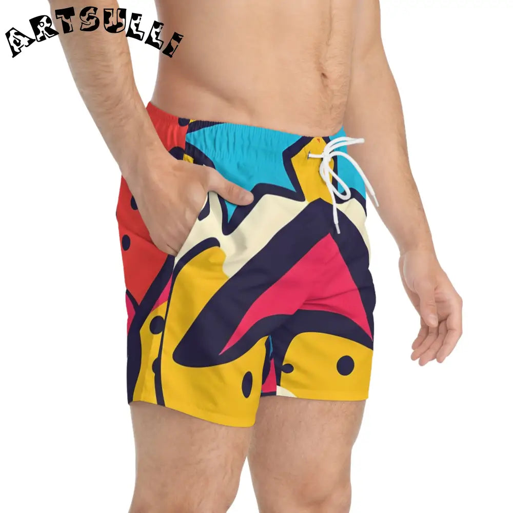JAKKOUTTHEBXX Comic x Pop Art Swim Trunks (AOP) JAKKOUTTHEBXX