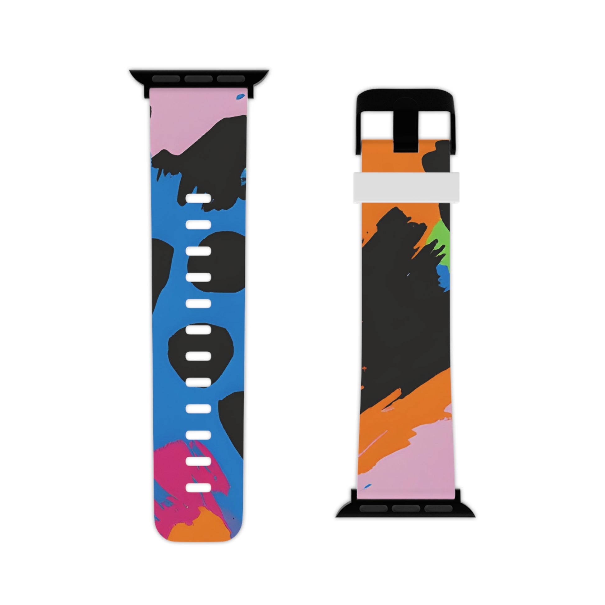 Wild Brush Strokes x Animal Print Multi-Color Watch Band for Apple Watch, Artsulli - Art is Long, Life is Short, Accessories, , , , , , , 